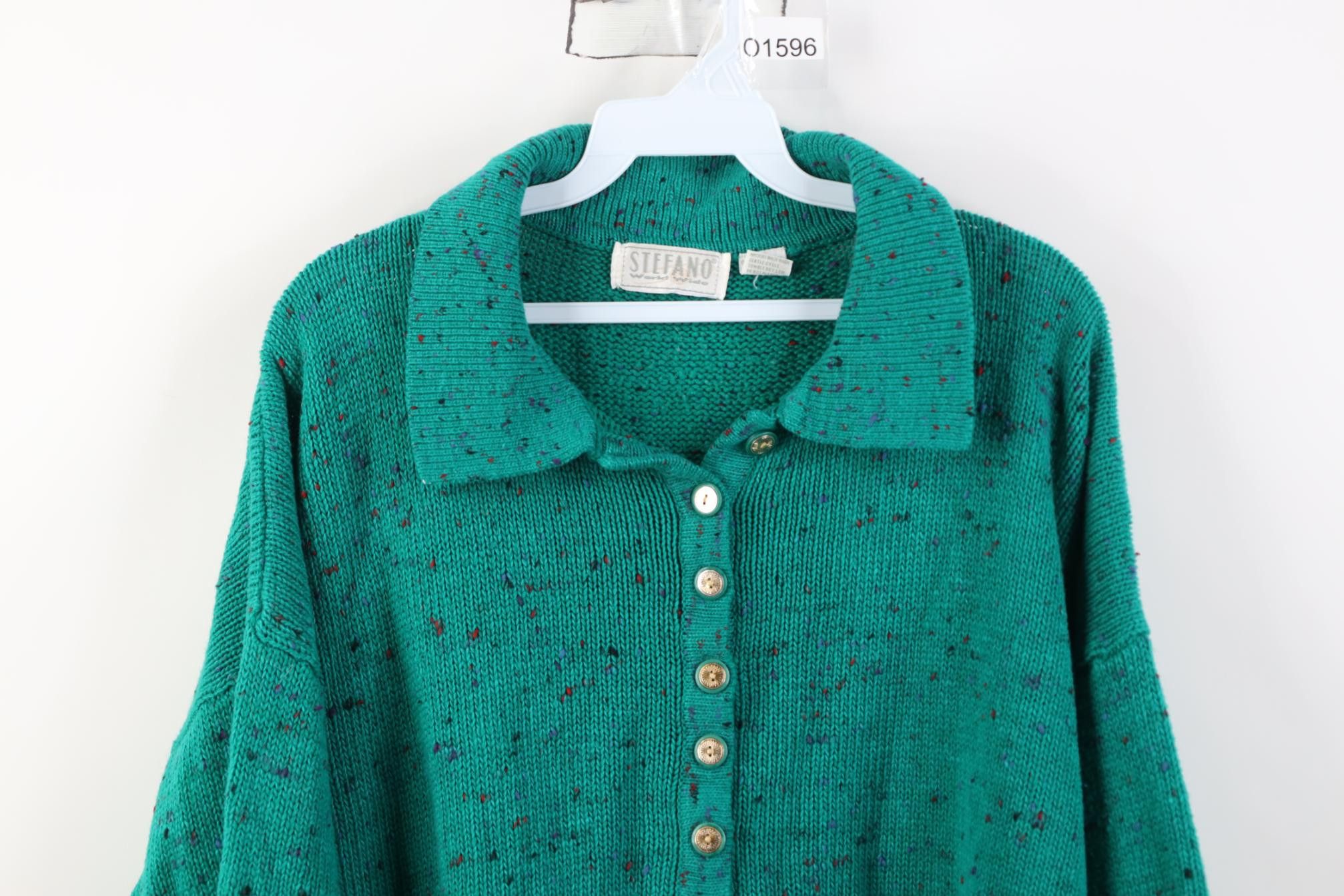 Vintage Vintage 90s Streetwear Short Sleeve Knit Collared Sweater Size ONE SIZE - 2 Thumbnail