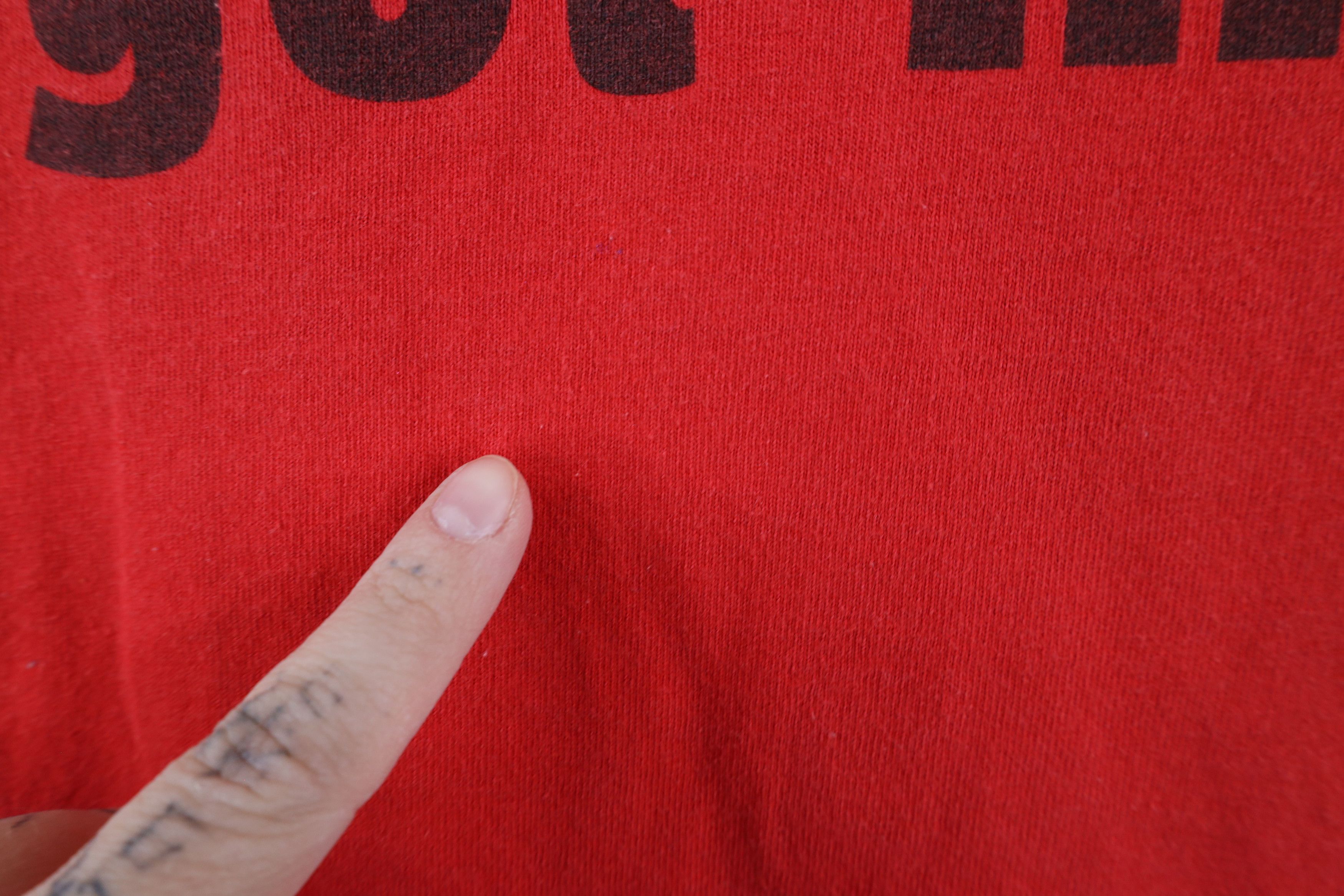 Vintage Vintage 90s Out Got Meat Beef Tank Top T-Shirt Red Cotton Size US XXL / EU 58 / 5 - 5 Thumbnail