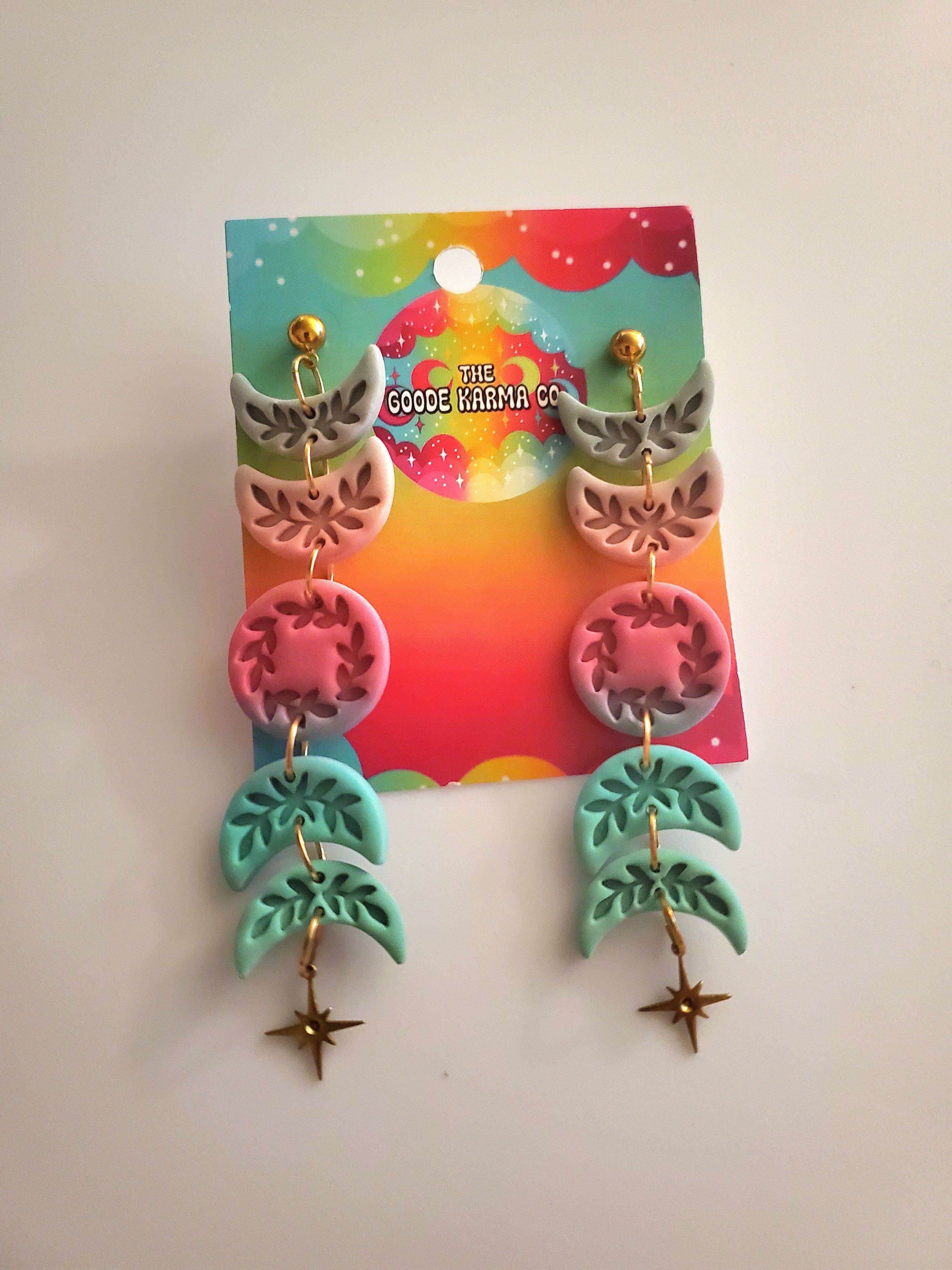 Other *Brand New* Dangle Pastel Maribel Earrings in Mermaid Scale Size ONE SIZE - 1 Thumbnail