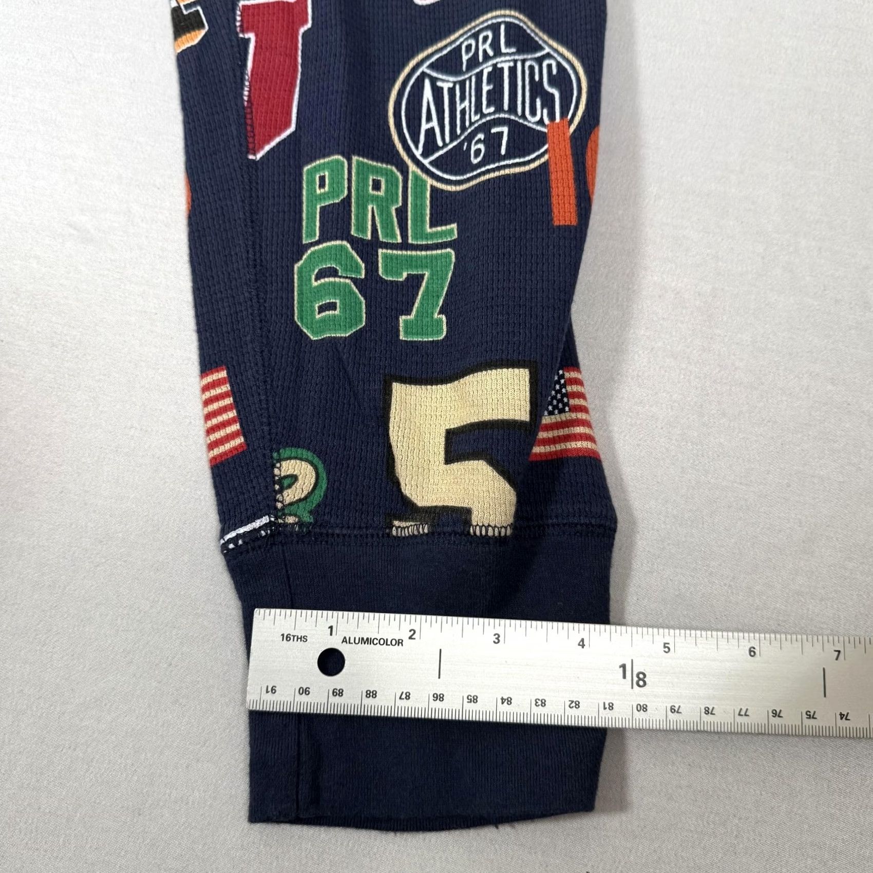 Polo Ralph Lauren Polo Ralph Lauren Pajama Pants Mens M Blue Waffle Knit Logo Collegiate Sports Print Jogger Cuffed Hem Knit Sleepwear Bottoms Size US M / EU 48-50 / 2 - 7 Thumbnail