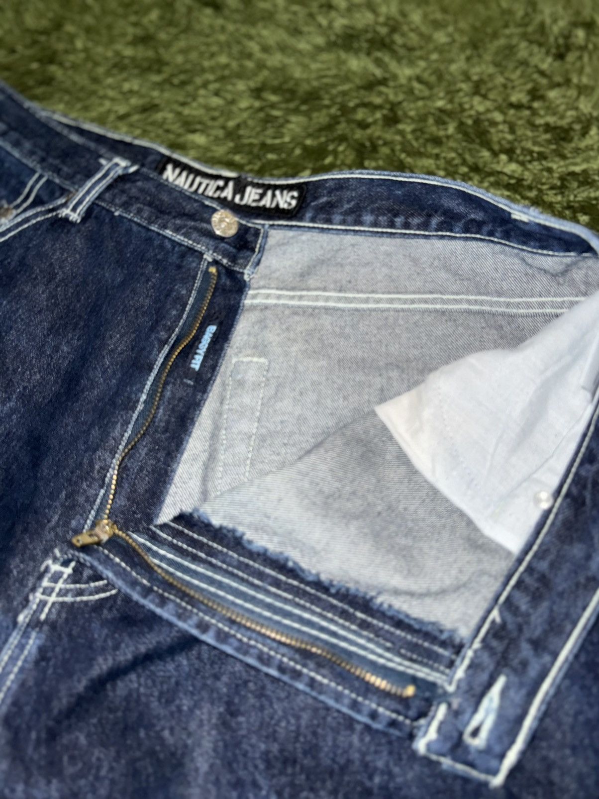 Nautica [38] 00s Nautica USA Loose Straight Cropped Denim Pants Size US 38 / EU 54 - 3 Thumbnail