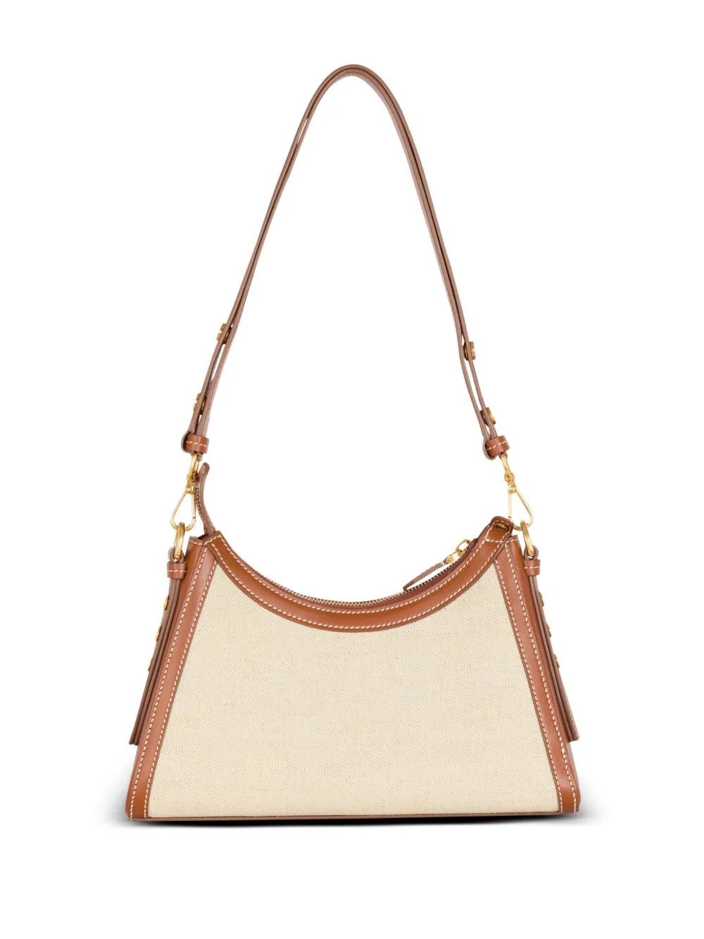 Balmain o1s1wg111225 Size:OS/B-Buzz Hobo Shoulder Bag in White/Brown Size ONE SIZE - 2 Thumbnail