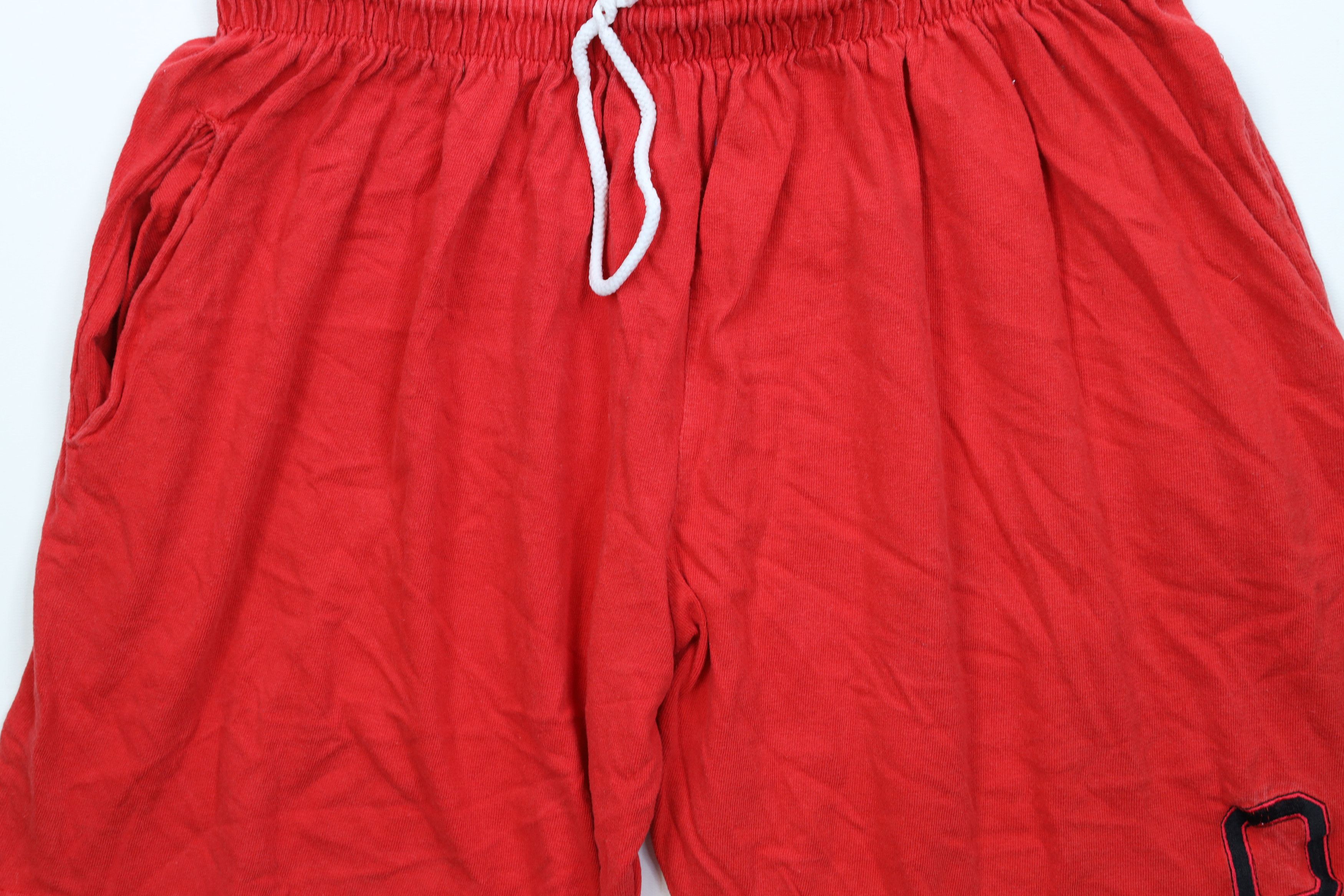 Vintage Vintage 90s University Above Knee Shorts Red Cotton USA Size US 34 / EU 50 - 3 Thumbnail