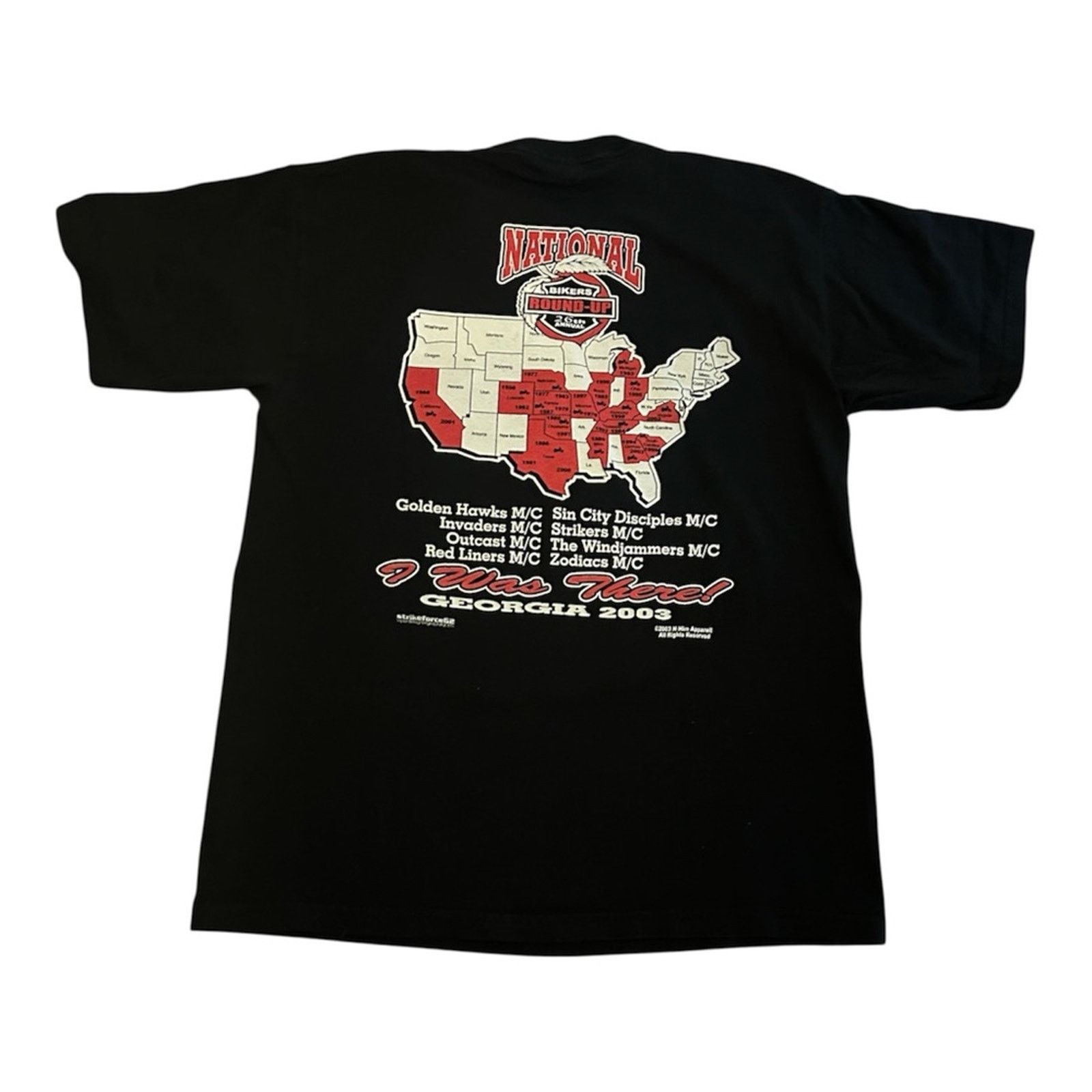 Vintage Y2K African-American Bikers Motorcycle Club Graphic T-Shirt Size M / US 6-8 / IT 42-44 - 11 Thumbnail