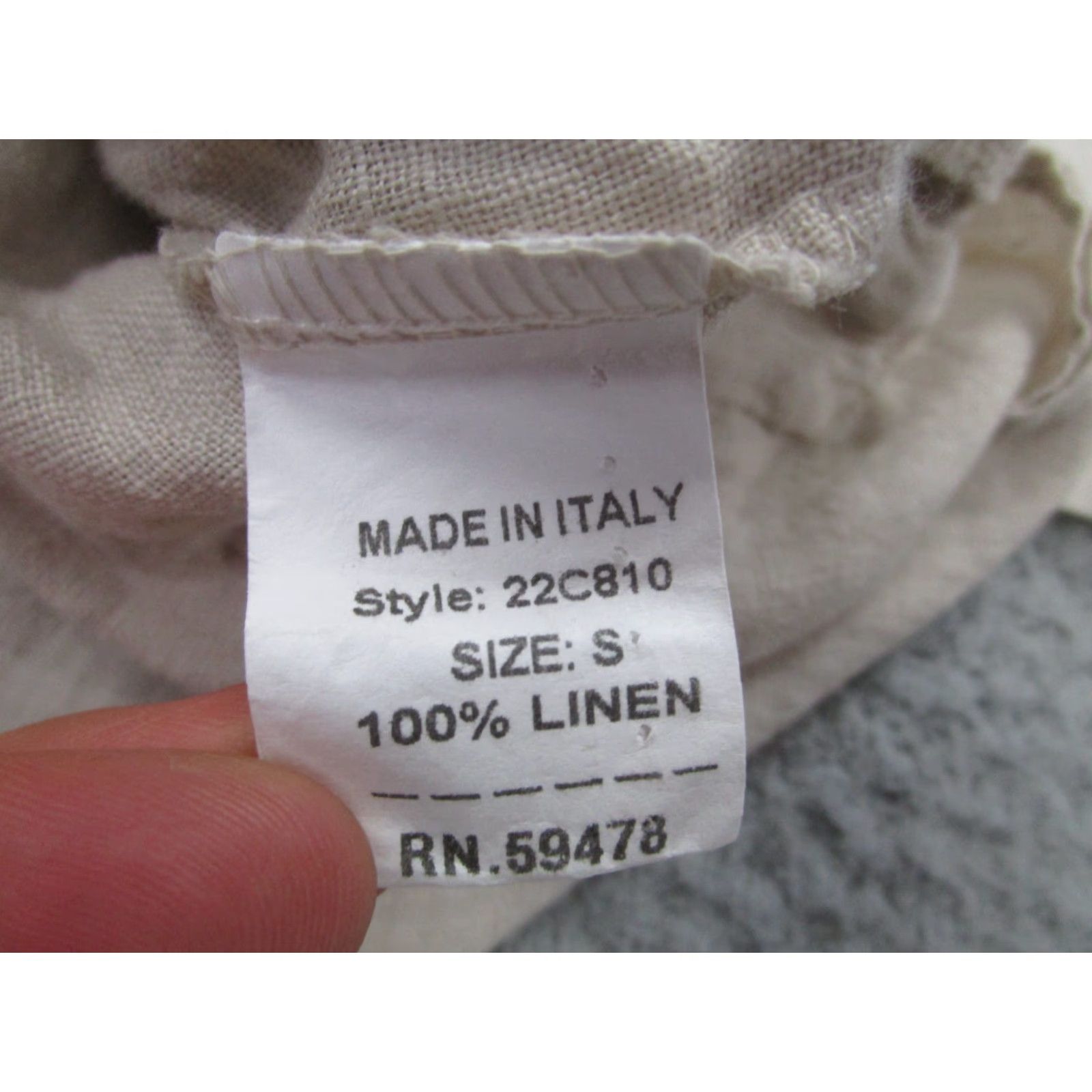Vintage Francesca Bettini Linen Dress Womens S Beige Oatmeal Cottagecore Italy Tunic Shirt Dress Size S / US 4 / IT 40 - 6 Thumbnail