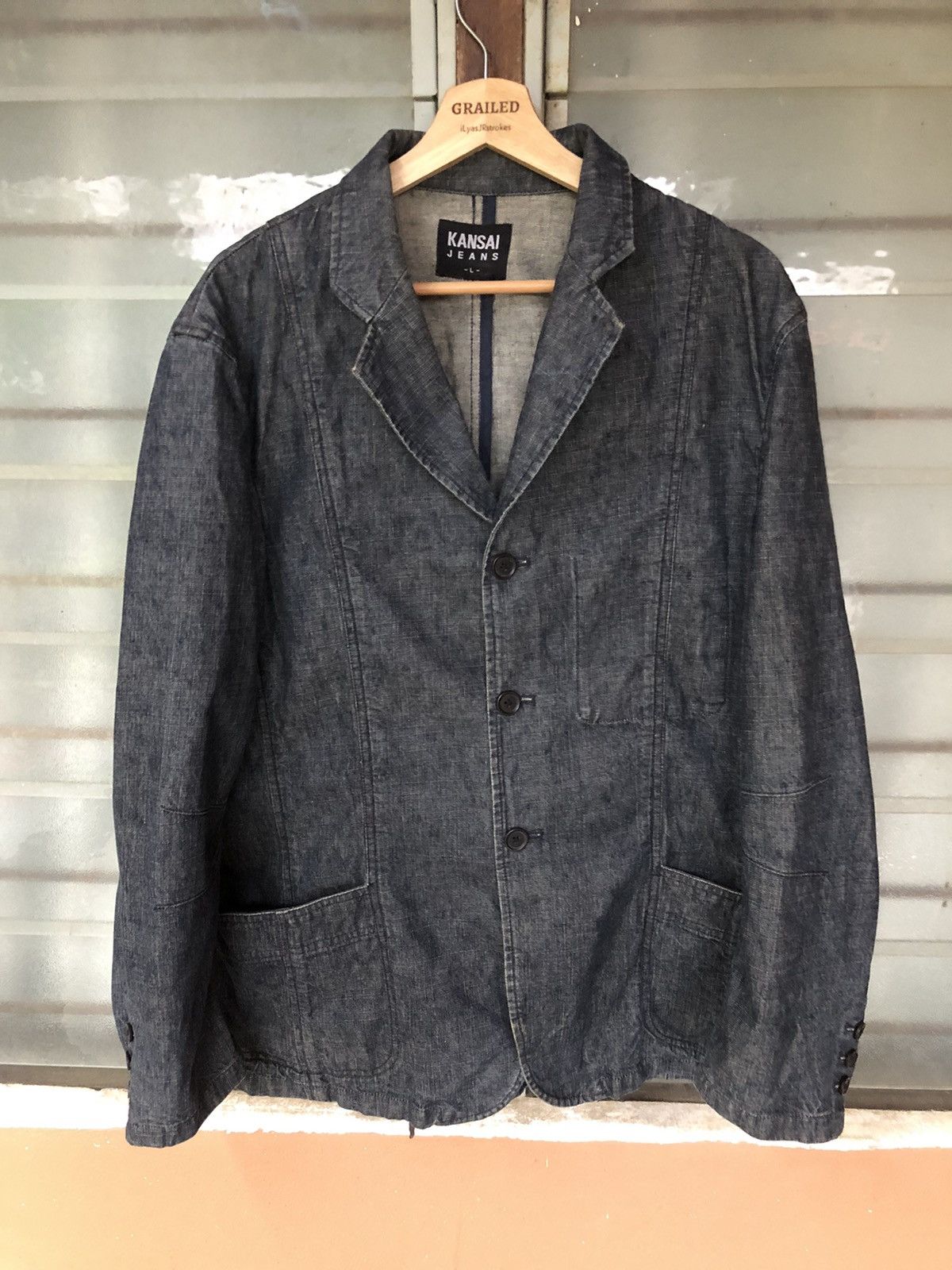 Kansai Yamamoto Vintage Kansai Jeans Denim Jacket Size US L / EU 52-54 / 3 - 2 Thumbnail
