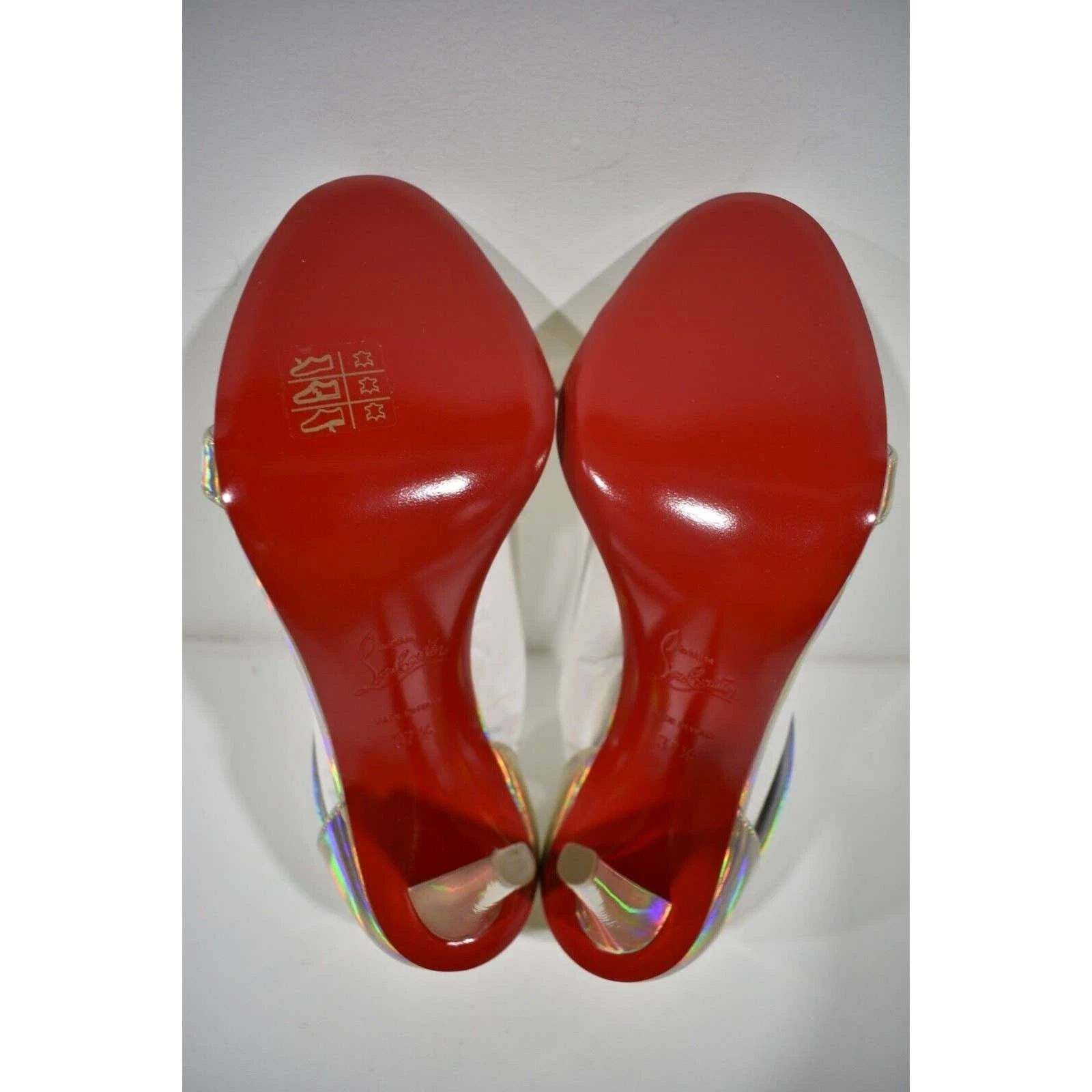Christian Louboutin Astridal 100 Gold Patent Psychic Strap Sandal Heel Pump 37.5 Size US 7.5 / IT 37.5 - 12 Thumbnail