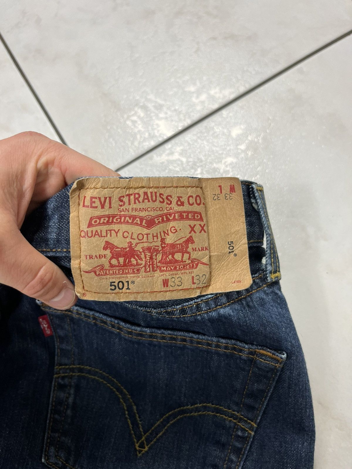 Levi's × Levi's Vintage Clothing × Vintage Vintage Levi’s 501 navy denim jeans pants regular straight Size US 33 - 17 Thumbnail