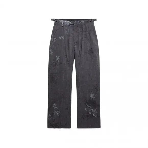 Balenciaga o1mt1gz1224 Graffiti Skater Tailored Pants in Dark Grey Size 24" / US 00 / IT 34 - 1 Thumbnail