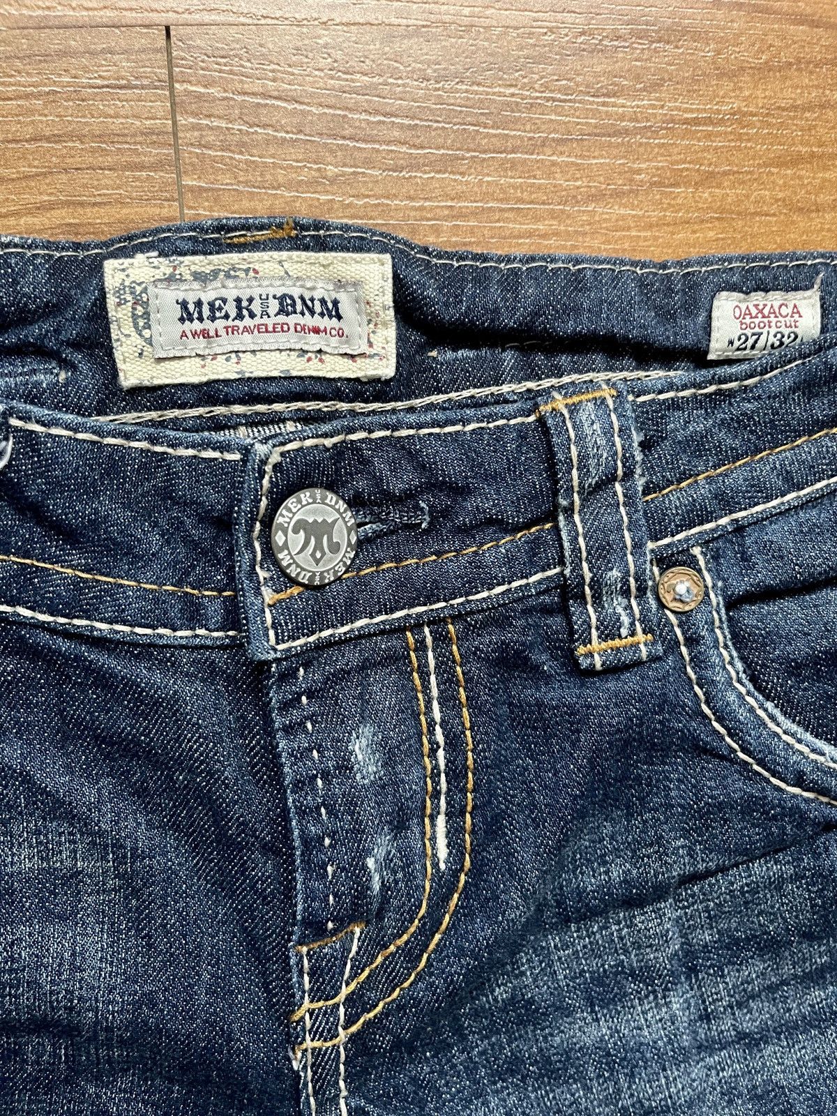 Mek Denim VINTAGE FLARED MEK DENIM OAXACA RARE HANDCRAFTED SIZE 30X31 Size 30" / US 8 / IT 44 - 6 Thumbnail