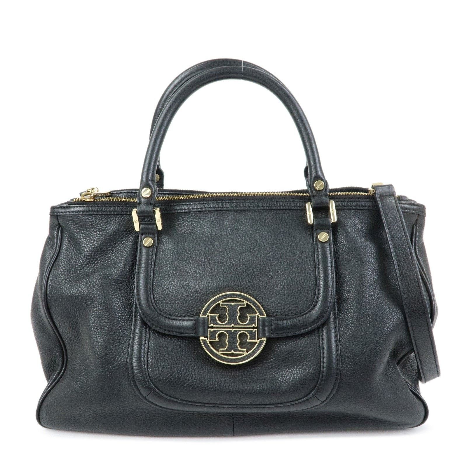 Tory Burch Tory Burch Amanda Leather Satchel Black Size ONE SIZE - 1 Thumbnail