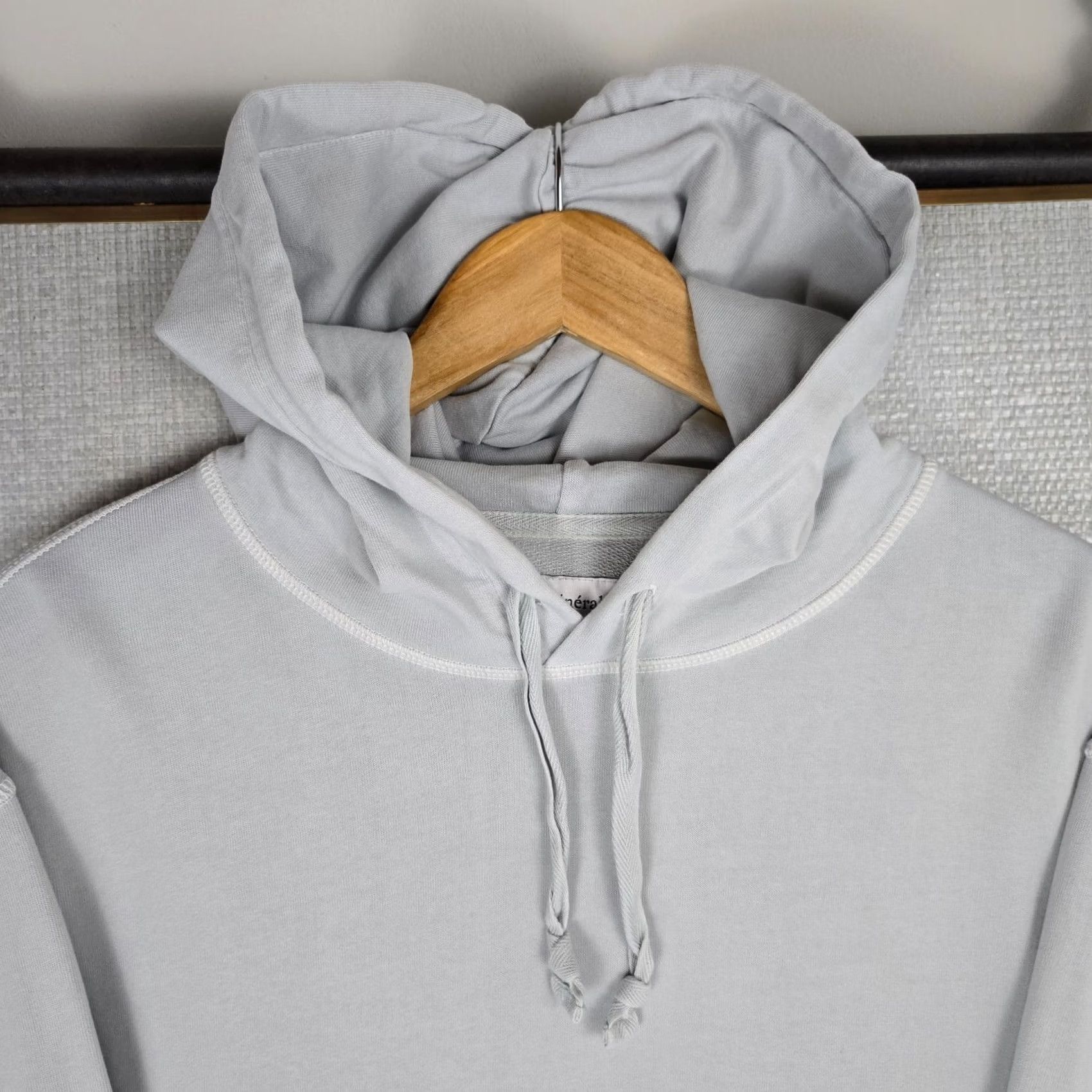 Vintage OFFICINE GENERALE Mens Pullover Hooded Sweatshirt Cotton Gray XL Sweatshirt Hooded Pullover Knit New Old Stock Mens Clothing Womens? Size US XL / EU 56 / 4 - 3 Thumbnail