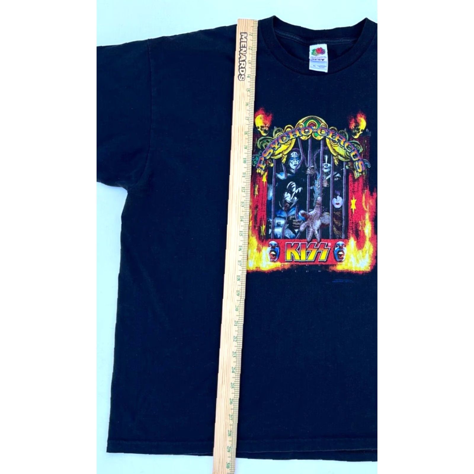 Fruit Of The Loom VINTAGE KISS Psycho Circus Band T-Shirt Sz 2XL Shirt Mens Black 1999 Band, Music Size US XXL / EU 58 / 5 - 6 Thumbnail