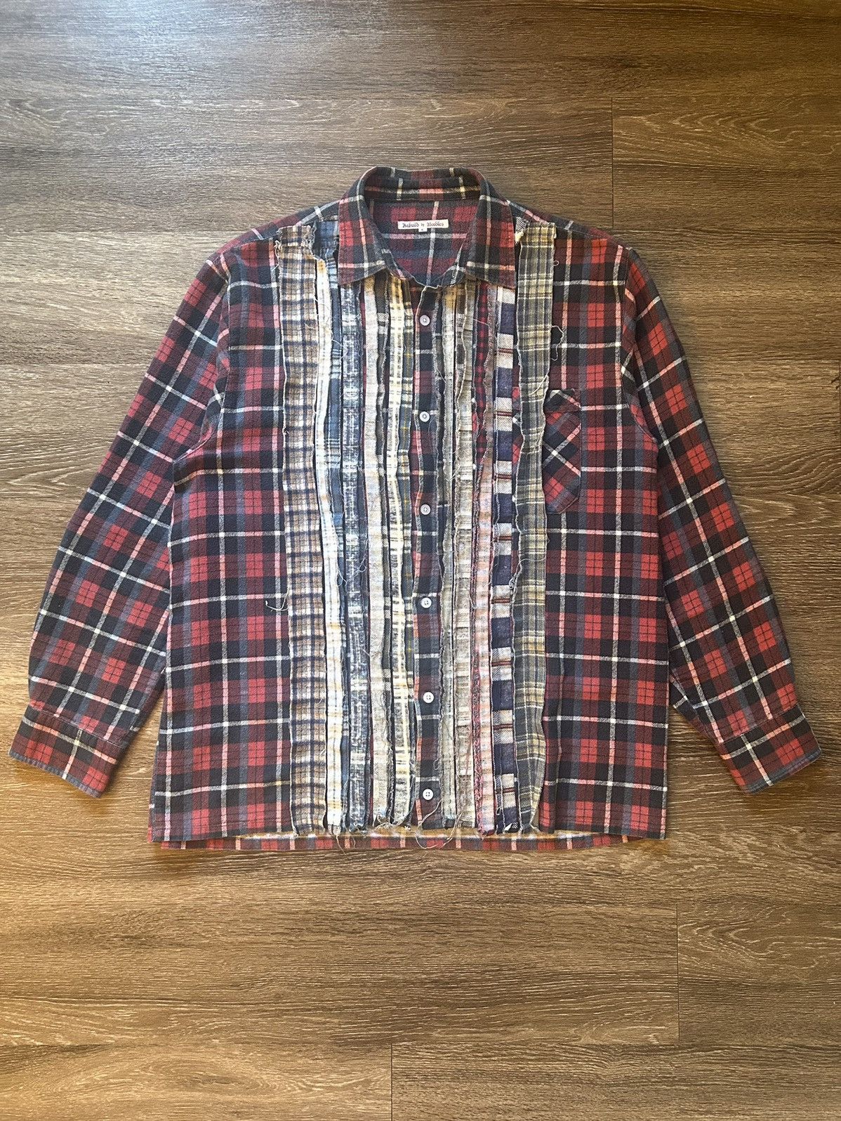 Needles × Nepenthes Needles Rebuild Ribbon Cut Flannel Shirt Size US L / EU 52-54 / 3 - 1 Thumbnail