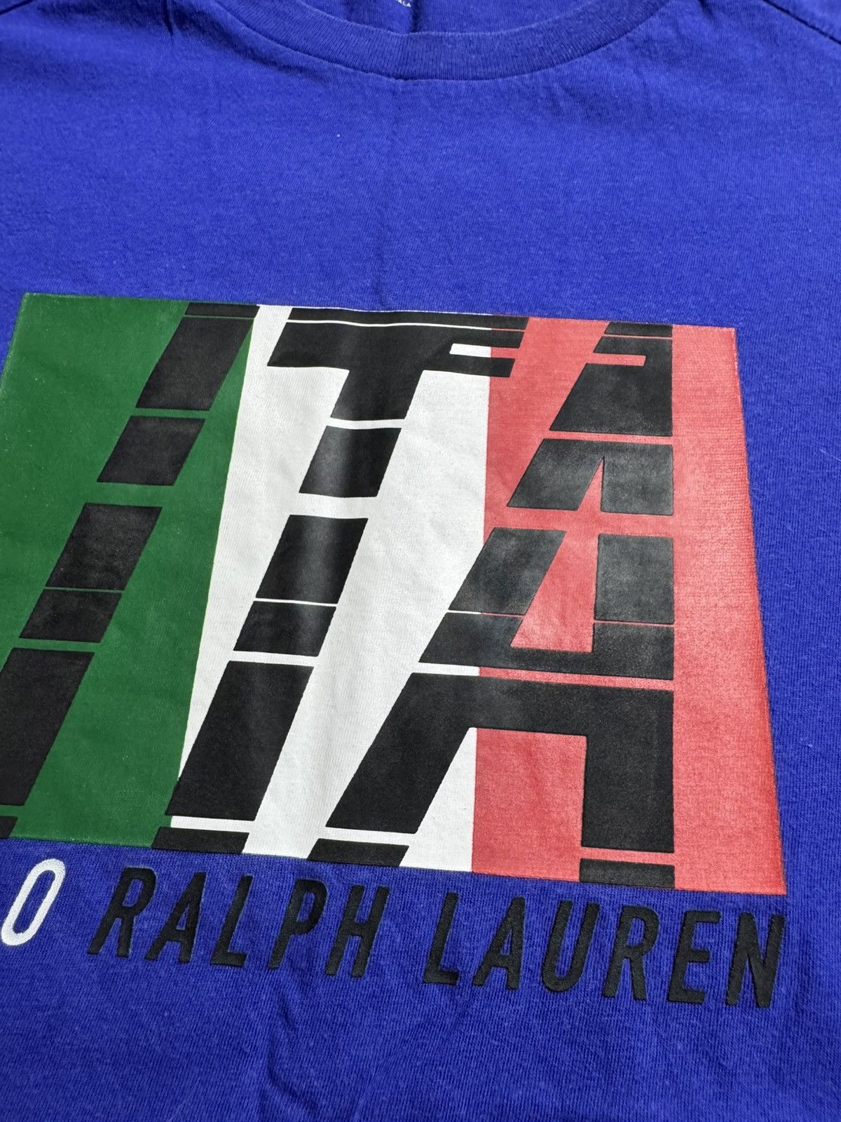 Polo Ralph Lauren Vintage Polo Ralph Lauren Big Logo Italy navy T-Shirt Size US XL / EU 56 / 4 - 3 Thumbnail