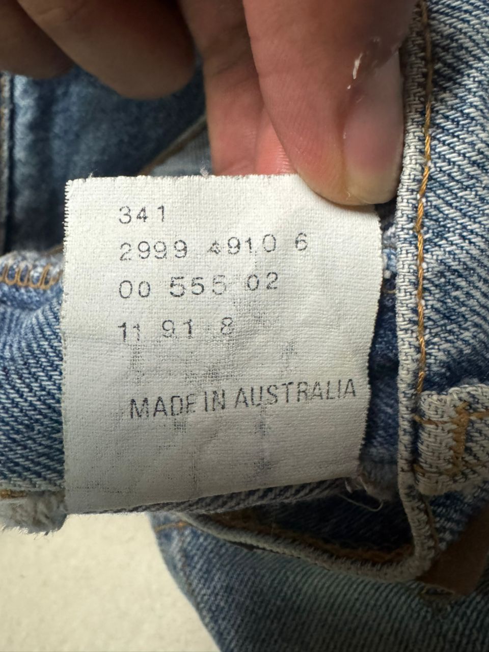Levi's VINTAGE 1991s LEVI’S 555 STONE WASHED BLUE JEAN VERY RARE Size US 31 - 9 Thumbnail