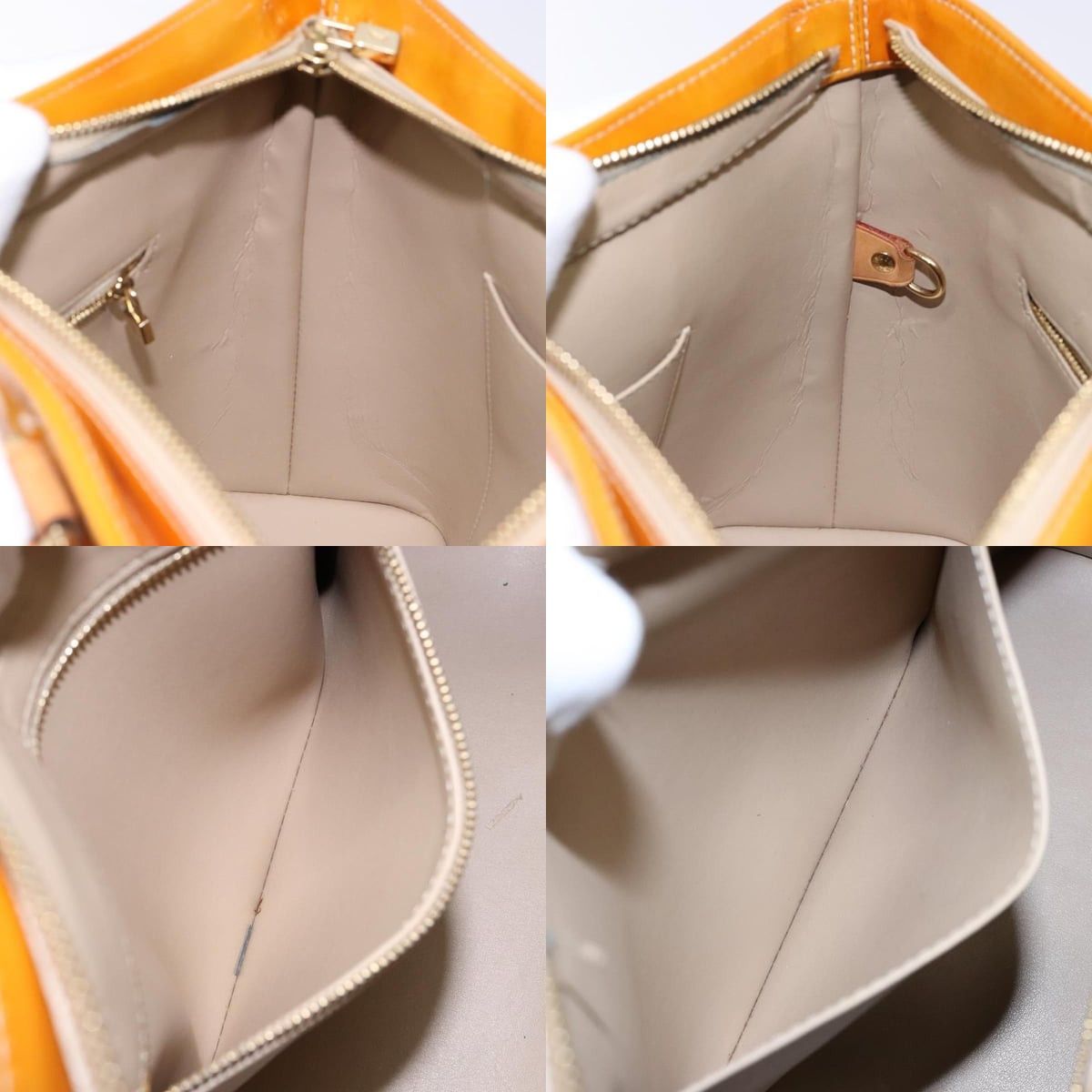 Louis Vuitton LOUIS VUITTON Monogram Vernis Houston Hand Bag Beige M91004 Size ONE SIZE - 12 Thumbnail