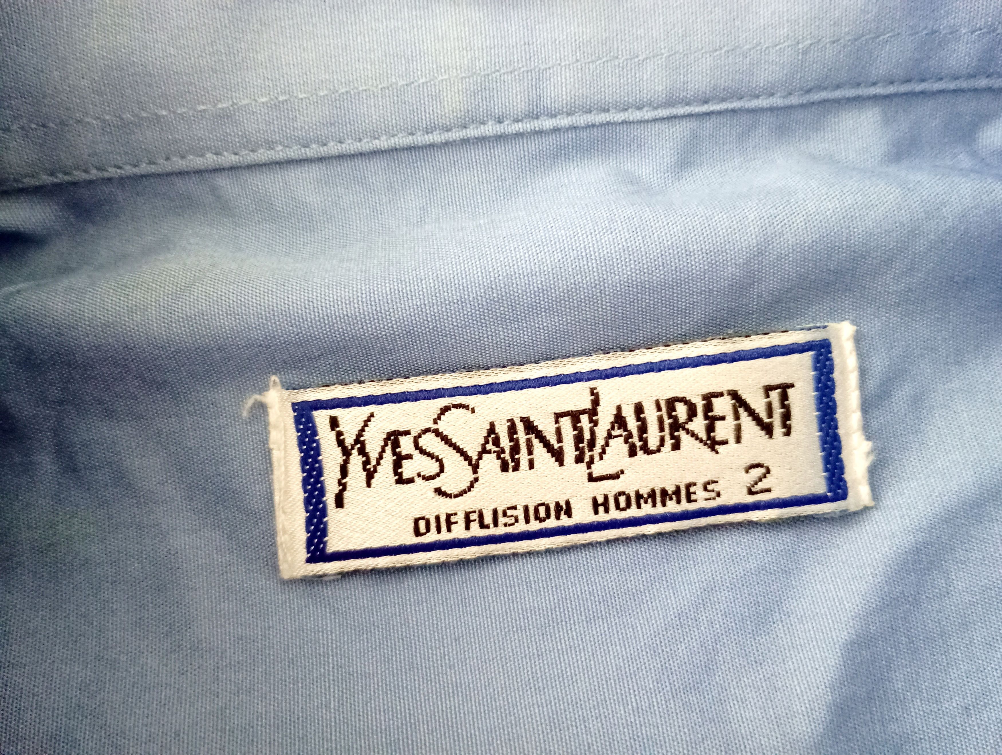 Vintage × Yves Saint Laurent Vintage Yves Saint Laurent Pour Homme Shirt 90s Designer Size US M / EU 48-50 / 2 - 5 Thumbnail