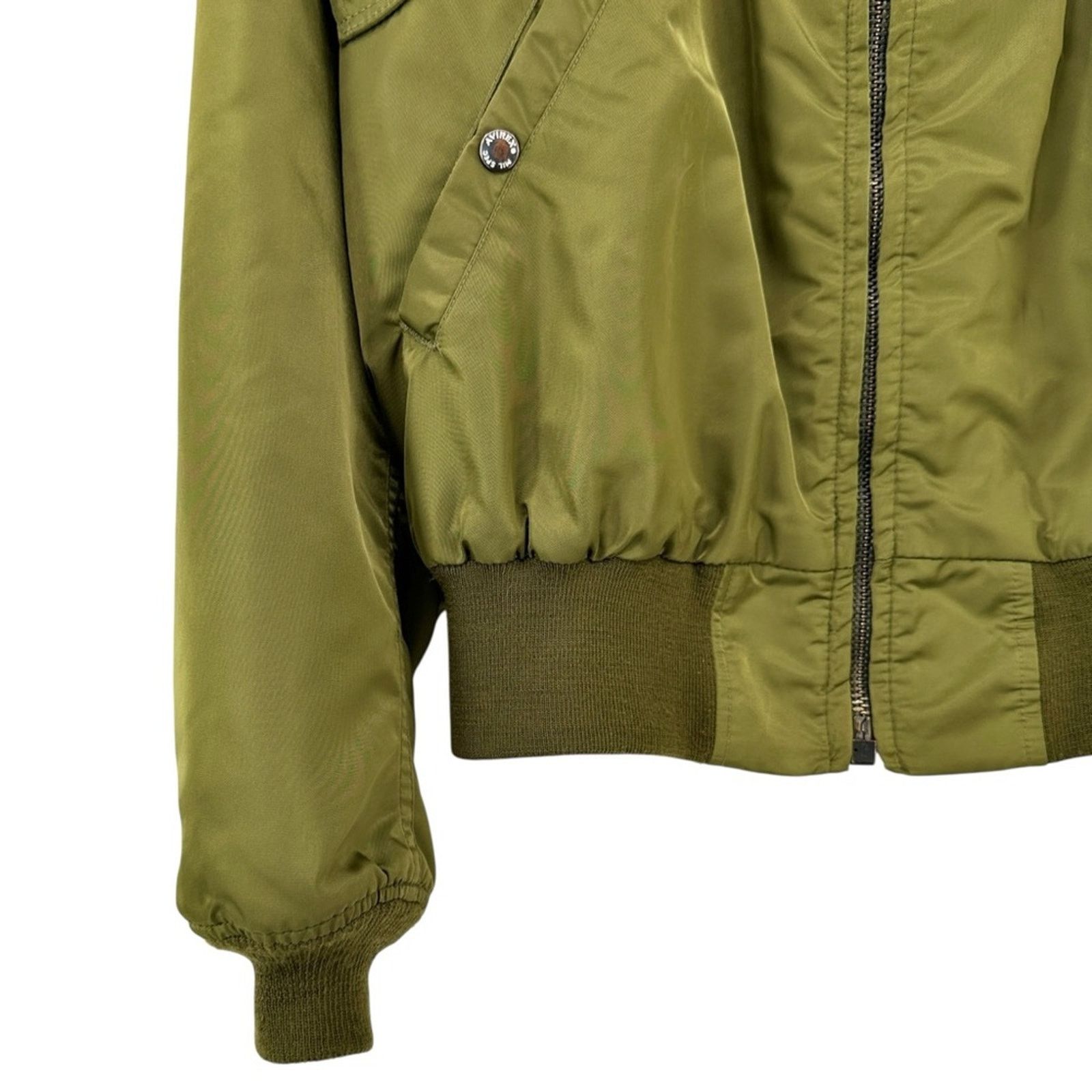 Avirex Vintage 1980s B-15 Military Army Green Bomber Jacket Size US L / EU 52-54 / 3 - 3 Thumbnail