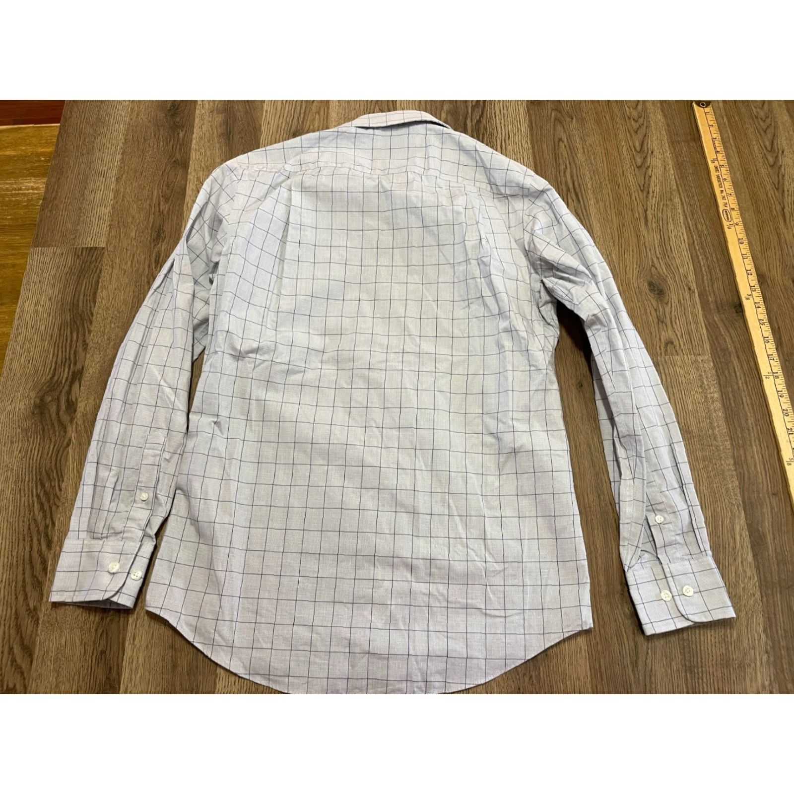 Merona Merona Shirt Mens Small 14-14.5 Gray White Check Button Up Long Sleeve Casual Size US S / EU 44-46 / 1 - 2 Thumbnail