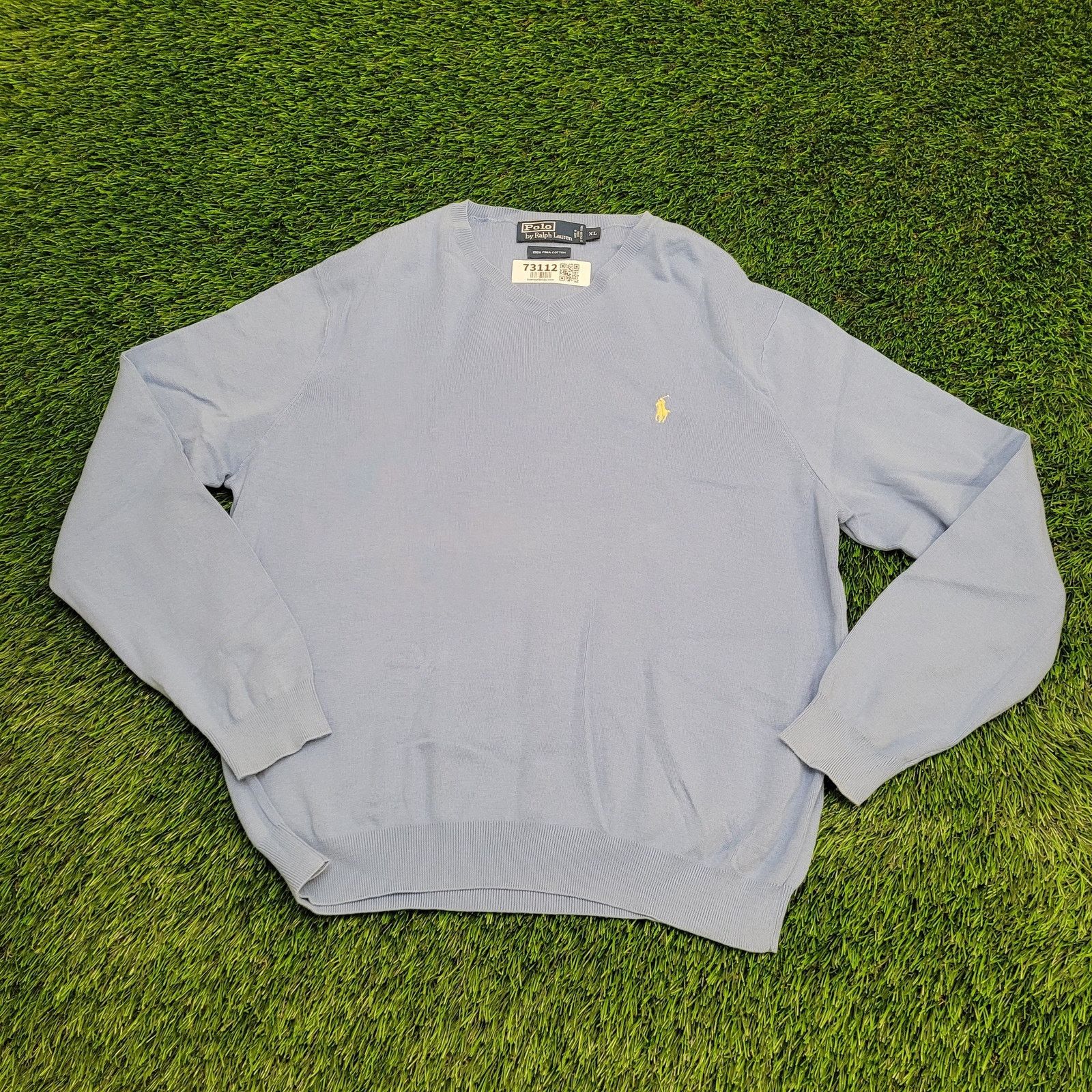 Polo Ralph Lauren Ralph-Lauren Sweater Large 22x25 Pima-Cotton Blue Size US L / EU 52-54 / 3 - 1 Thumbnail