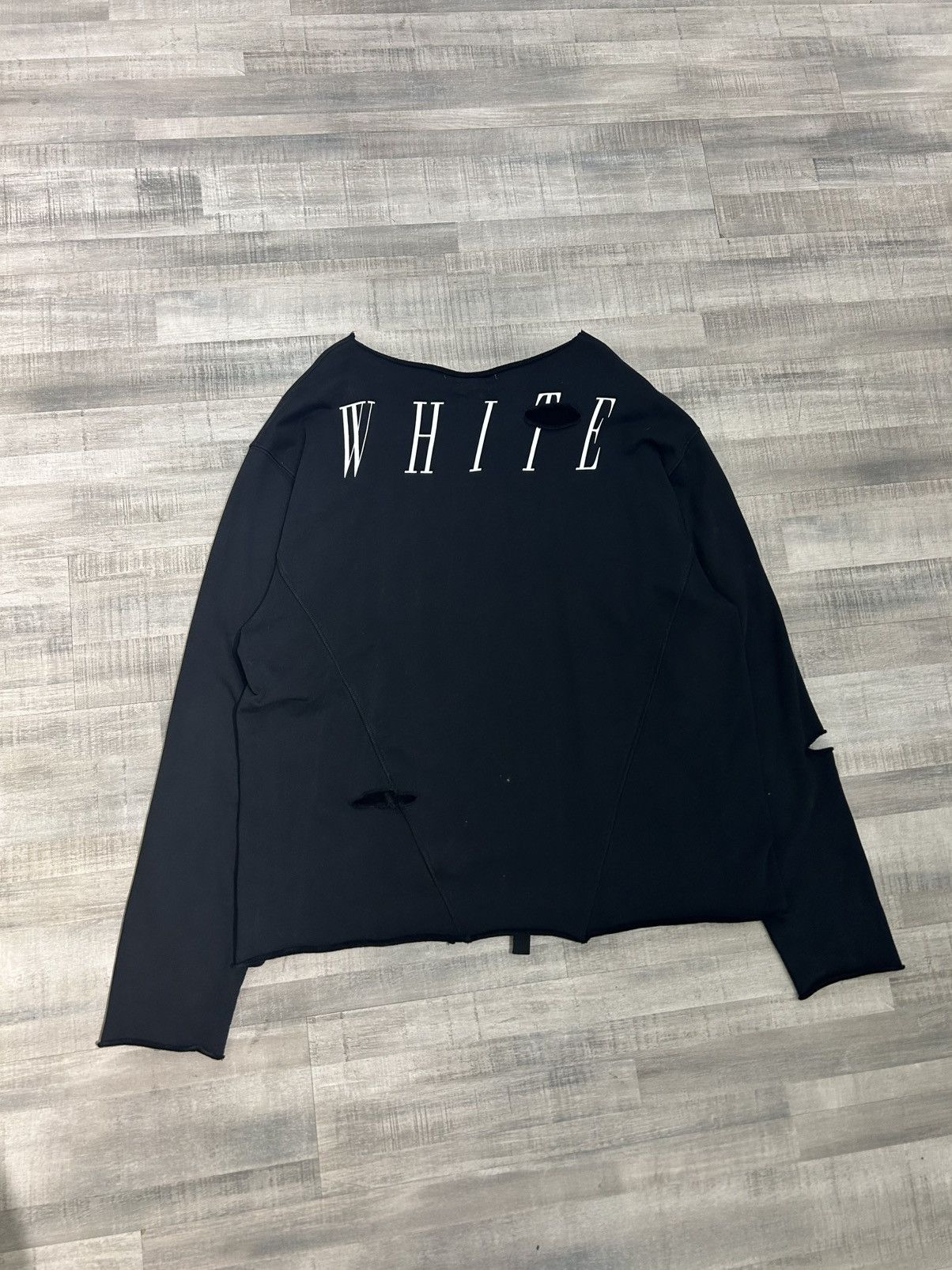 Off-White Off-White Distressed Pullover Sweater Size US XXL / EU 58 / 5 - 4 Thumbnail