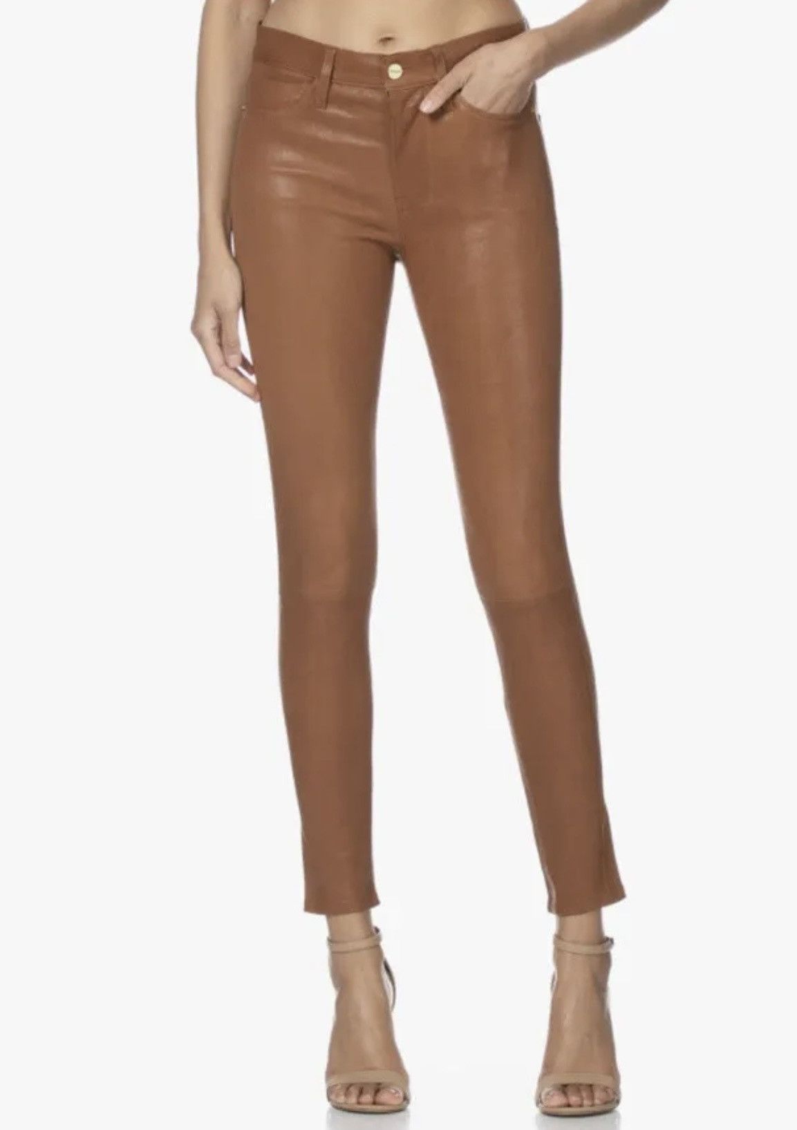 Frame Le High Skinny Leather Jean Size 26" / US 2 / IT 38 - 1 Thumbnail