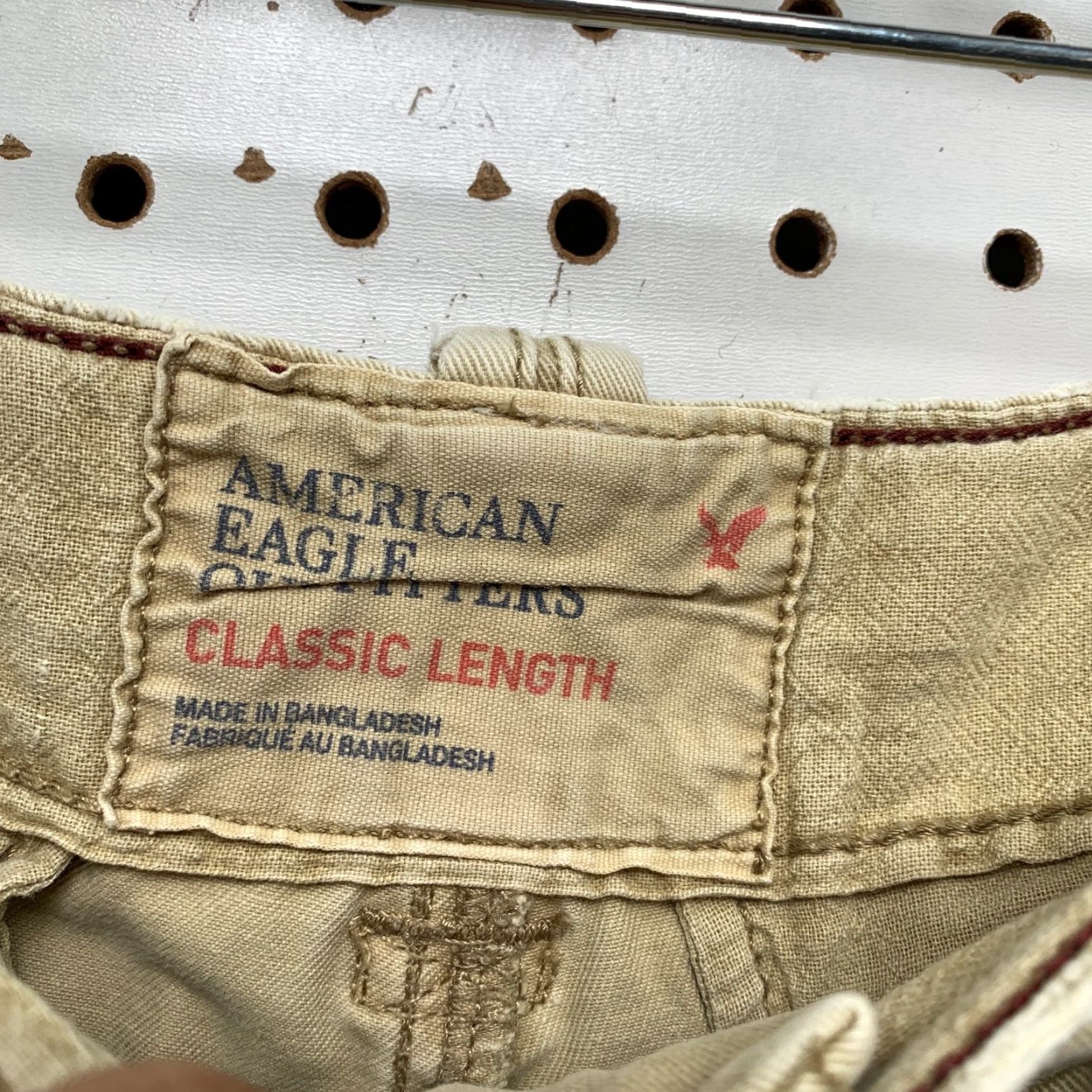 American Eagle Outfitters American Eagle Cargo Shorts Mens 30x10.5 Khaki Military Utility Baggy Size US 30 / EU 46 - 3 Thumbnail