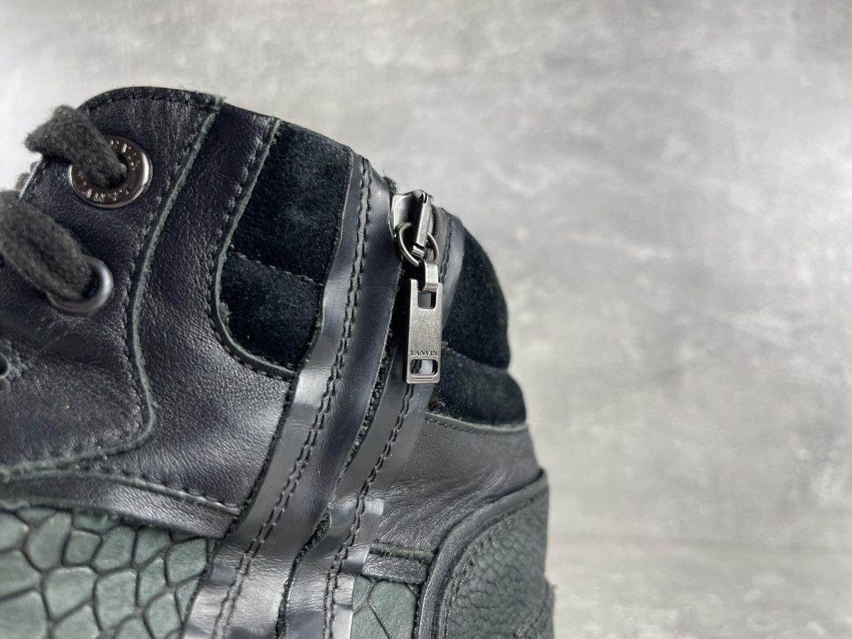 Lanvin Lanvin High Top Sneakers Black Leather Croc Embossed Size 7 Size US 7 / EU 40 - 9 Thumbnail