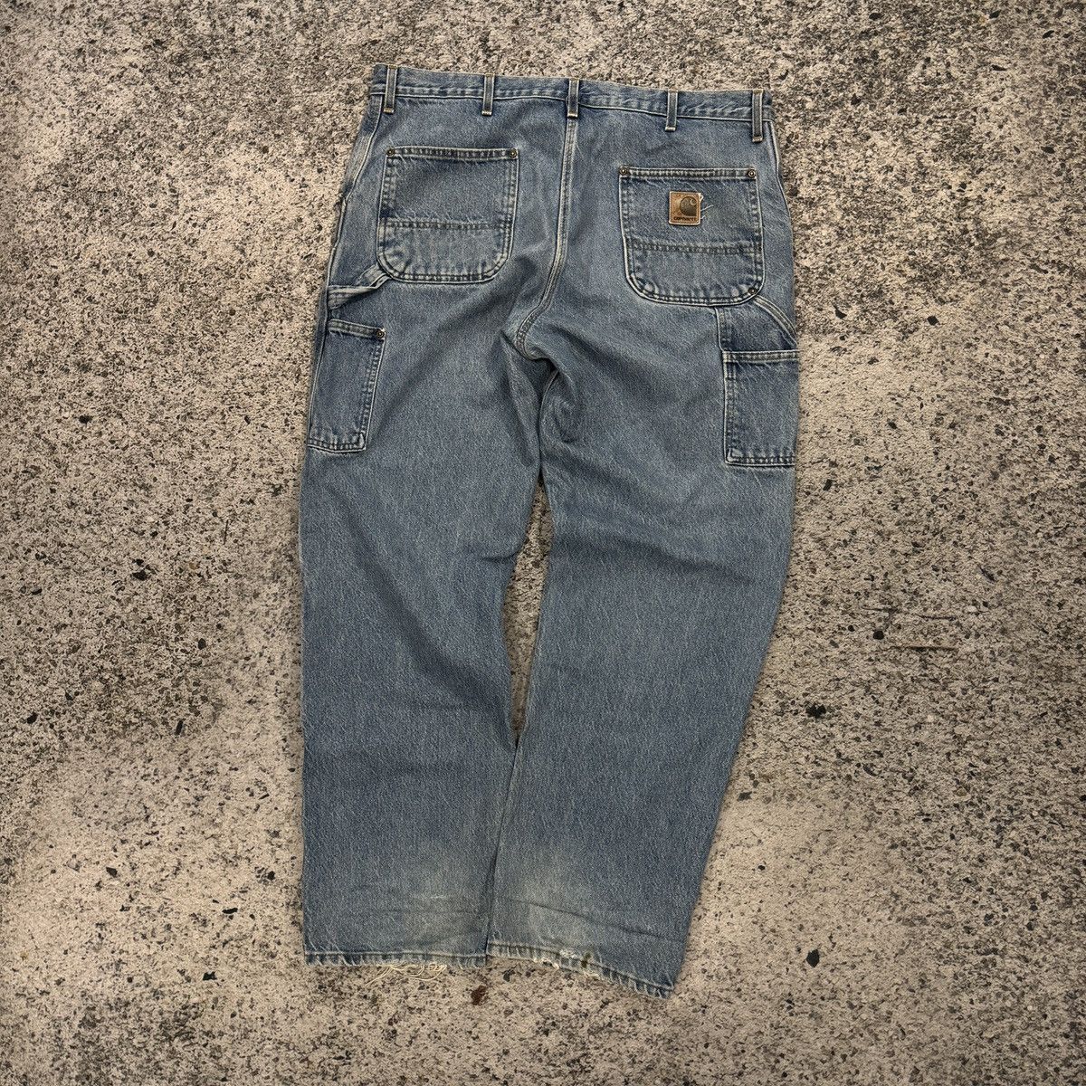Carhartt Vintage Carhartt Denim Double Knee Thrashed Faded ERD Grunge Size US 41 - 12 Thumbnail