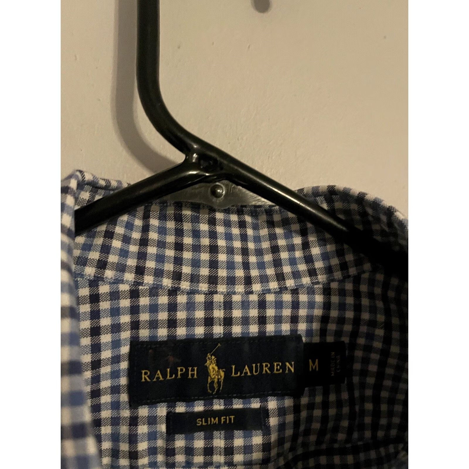 Polo Ralph Lauren Polo Ralph Lauren Slim Fit Blue Gingham Check L/S Button Casual Shirt - Men's M Size US M / EU 48-50 / 2 - 3 Thumbnail