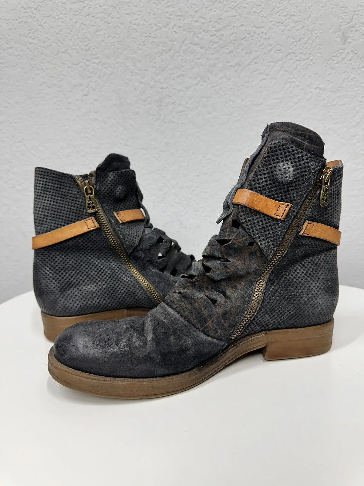 A.S.98 Vintage Guidi Style AS 98 Leather Boots Italy Design Poell Size US 7 / EU 40 - 9 Thumbnail