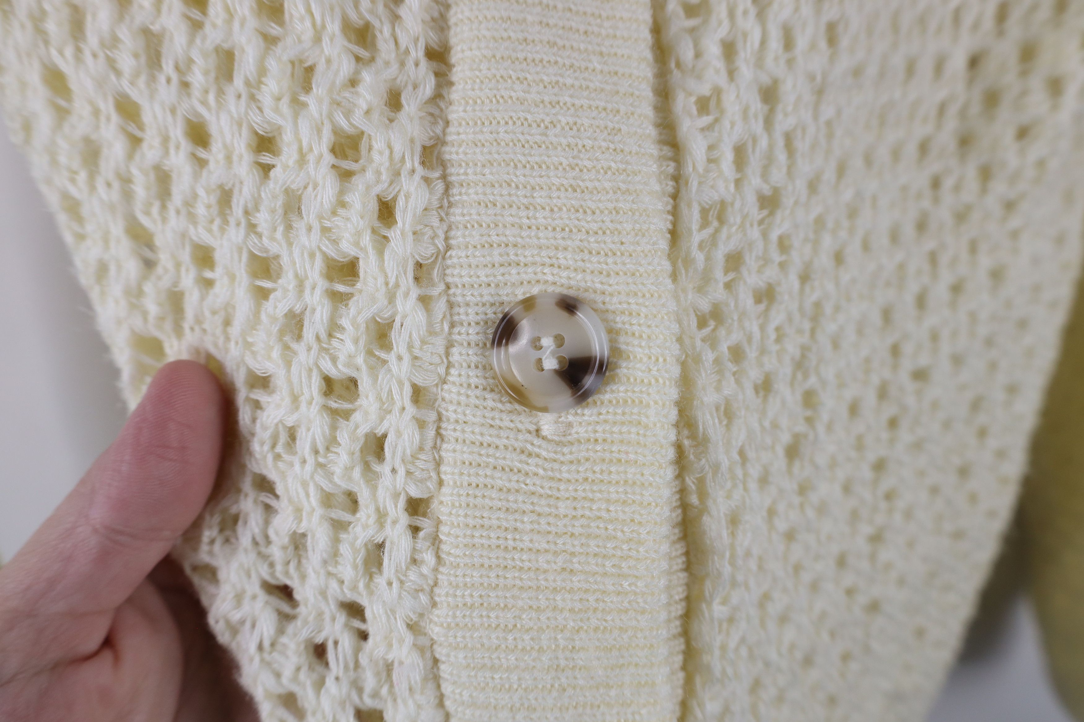 Vintage Vintage 60s 70s Rockabilly Crochet Knit Cardigan Sweater Size S / US 4 / IT 40 - 7 Thumbnail