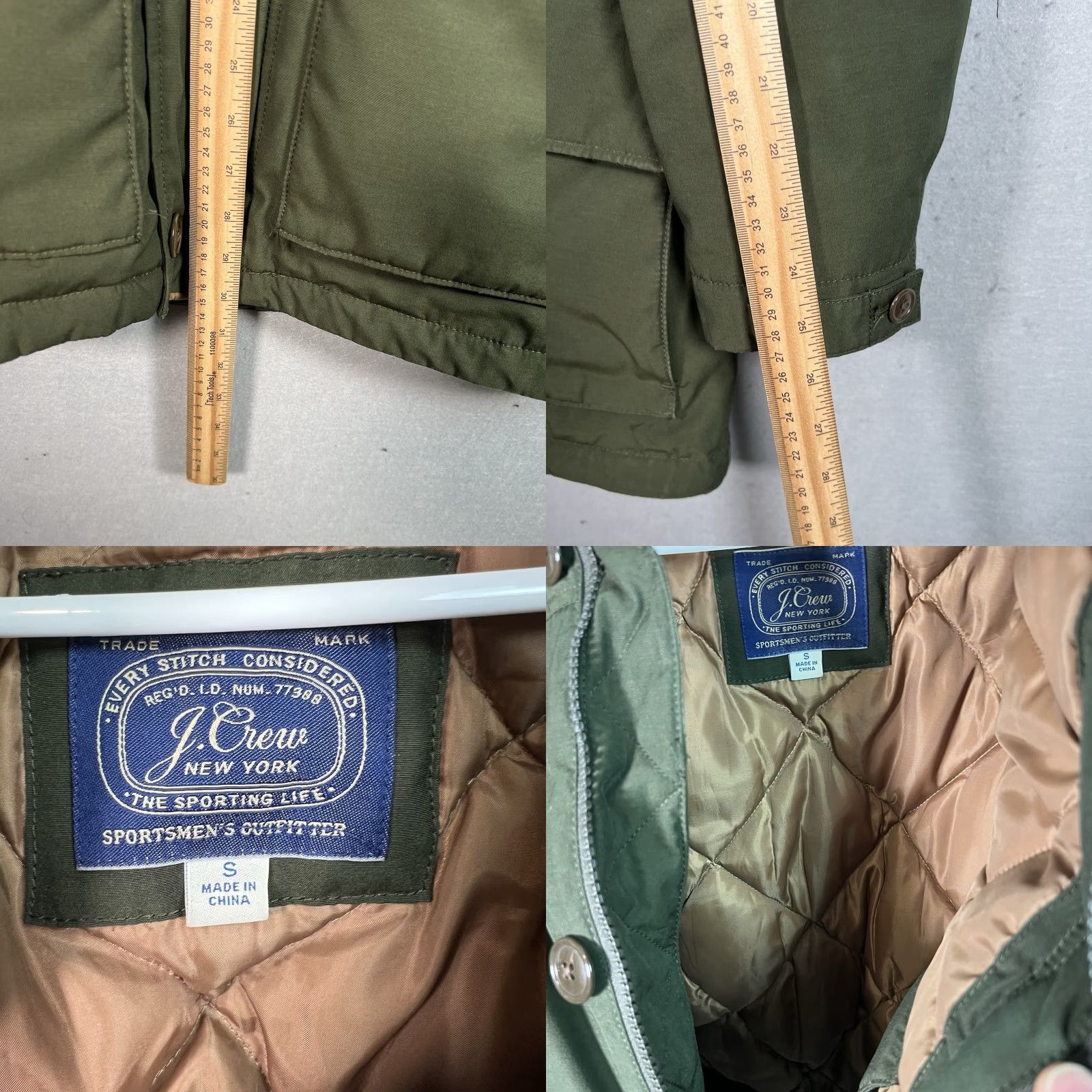 J.Crew VINTAGE J.CREW Nordic Parka Coat Men Small Parka Hooded Dark Olive Green Faux Fur PrimaLoft Size US S / EU 44-46 / 1 - 8 Thumbnail