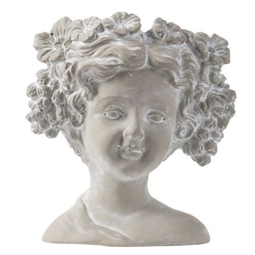 Designer × Homemade Cement Bust Wall Planter - Indoor Outdoor Home Garden Decor, Size US L / EU 52-54 / 3 - 2 Thumbnail