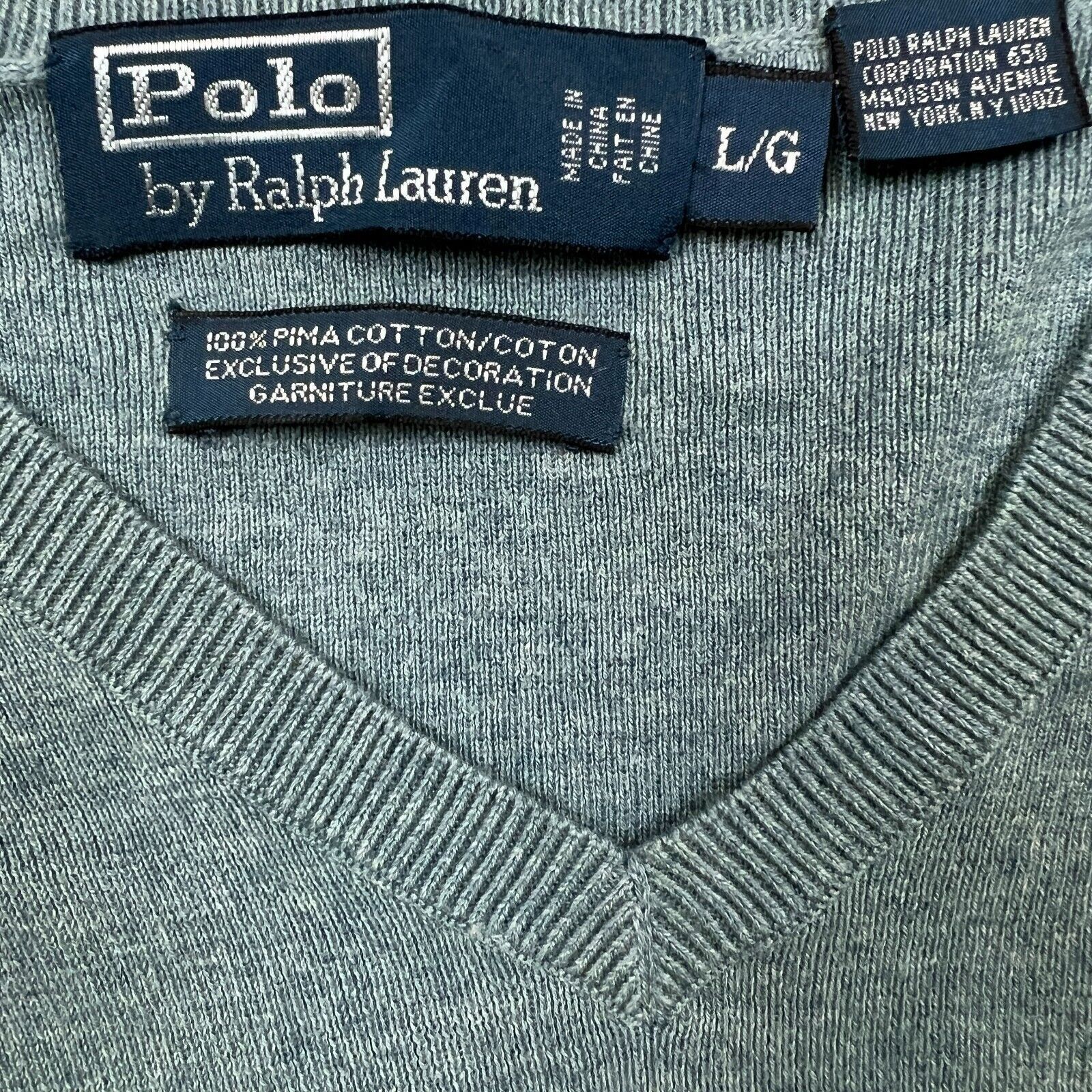 Polo Ralph Lauren × Vintage Polo Ralph Lauren Cardigan Large Pony Pullover 90s Sweater Size US L / EU 52-54 / 3 - 6 Thumbnail