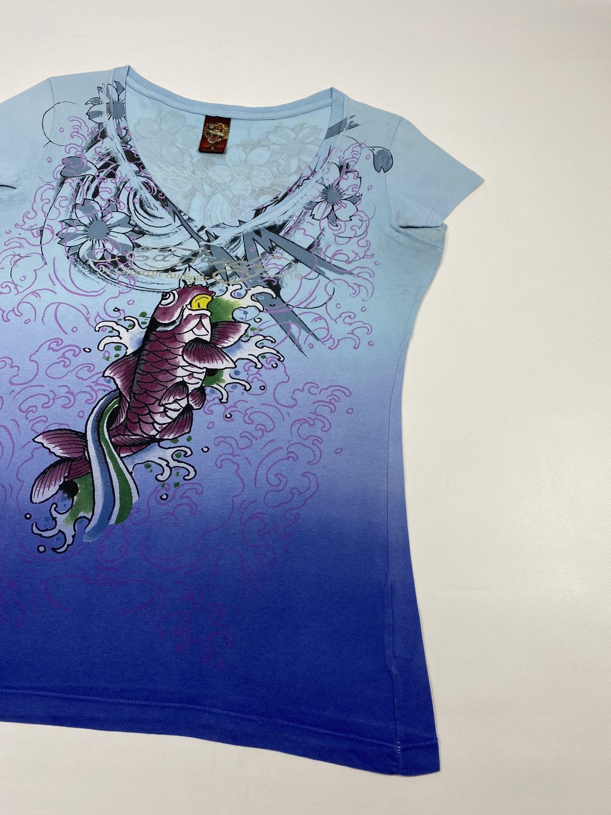 Ed Hardy 🔥LASTDROP🔥 Ed Hardy Carp Koi Fish Flowers Water t-shirt Size L / US 10 / IT 46 - 5 Thumbnail