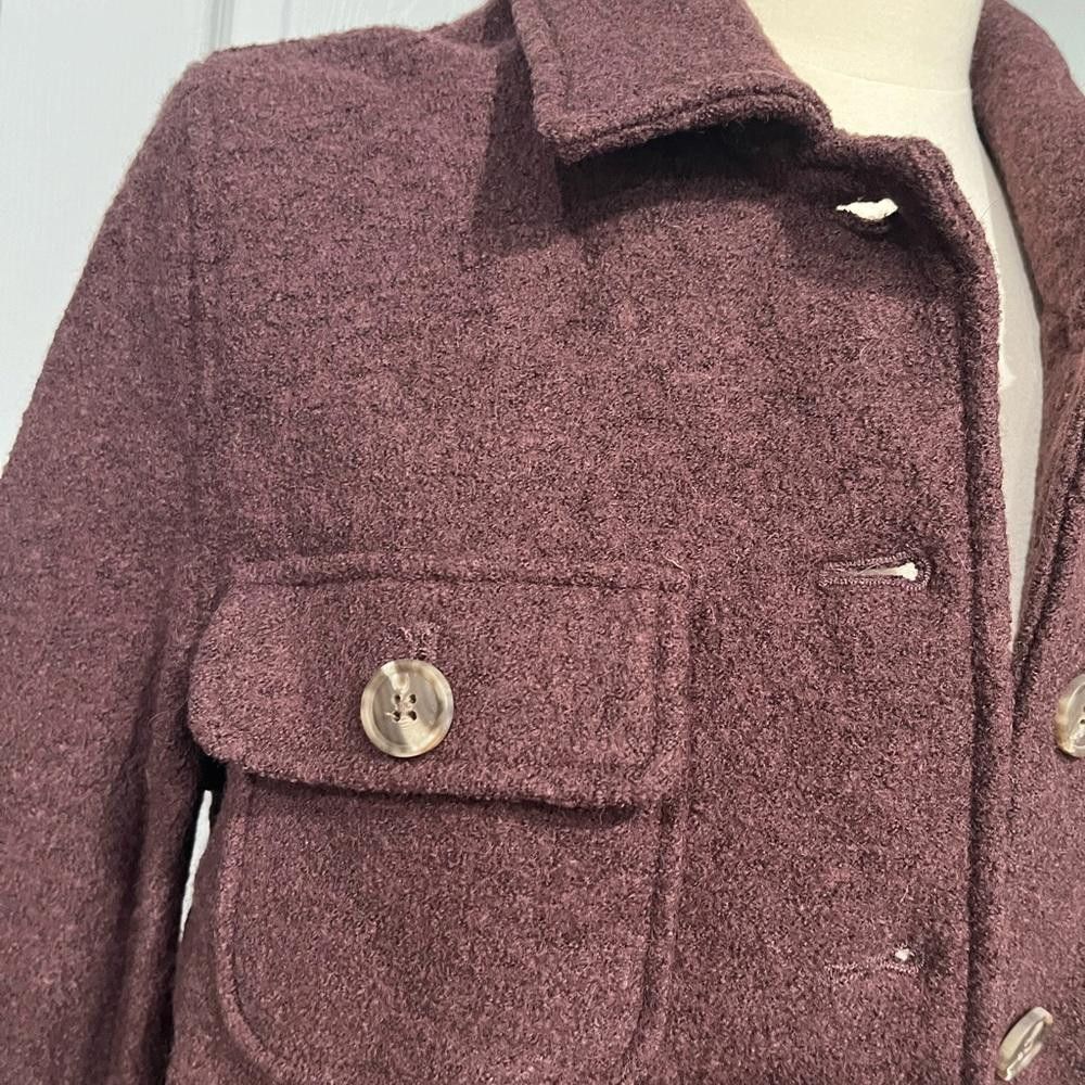 Kim Jones JOIE Wool Blend Button Front Boxy Dark Purple Cardigan Size L / US 10 / IT 46 - 2 Thumbnail