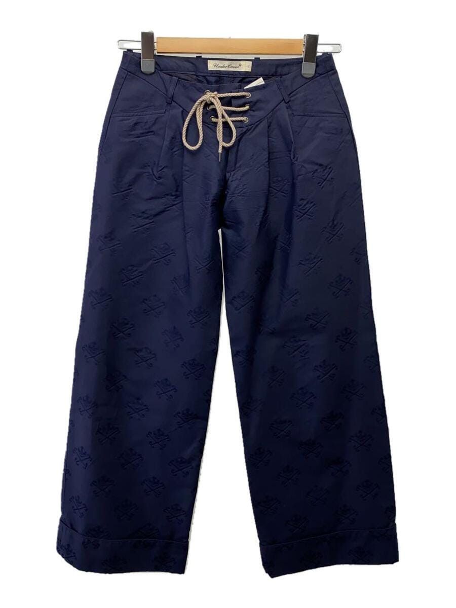 image of Undercover Ss08 Summer Madness Silk Blend Pants in Navy, Women's (Size 26)
