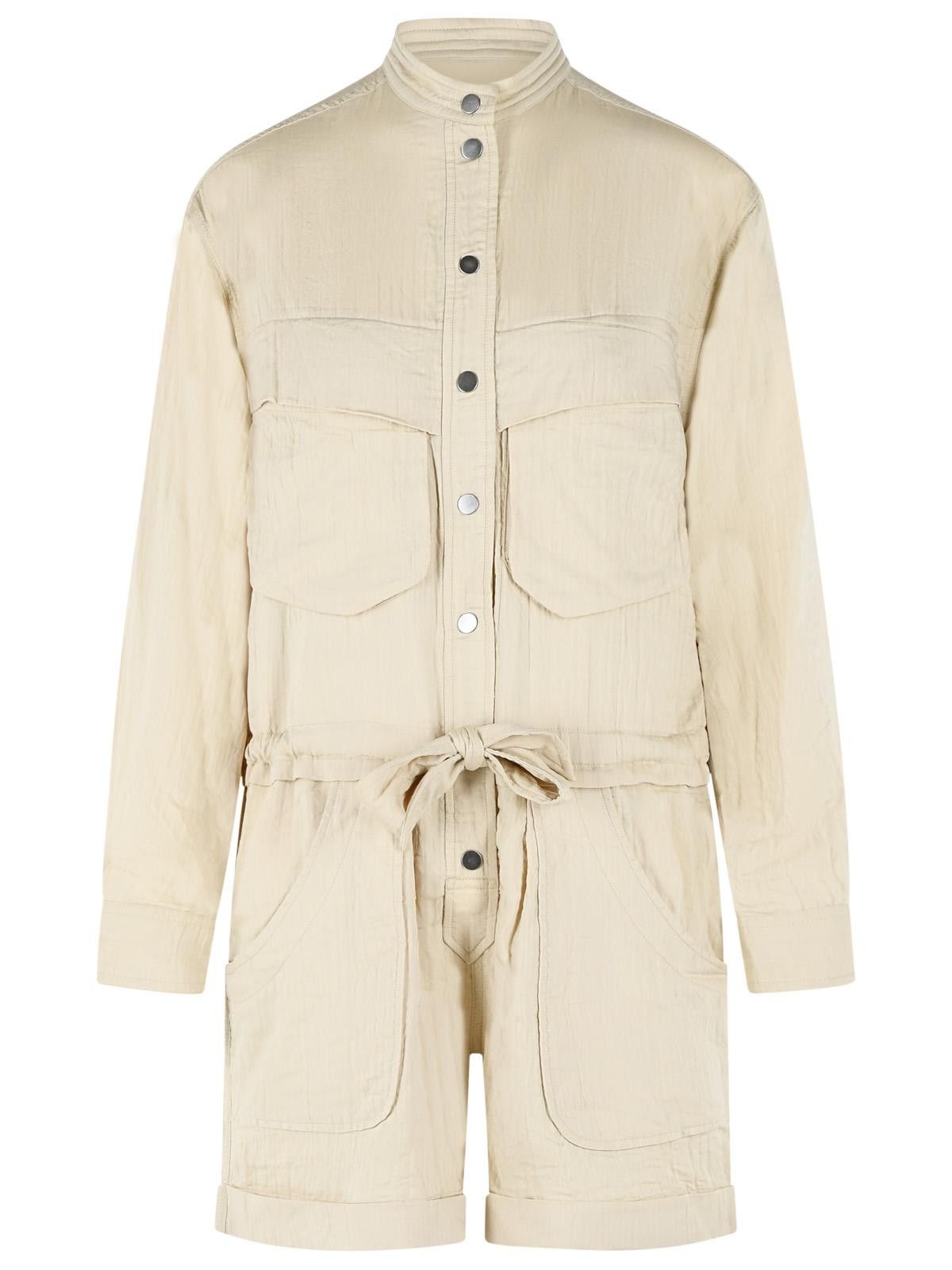 Isabel Marant Etoile ISABEL MARANT ETOILE 'Betyna' One-Piece Jumpsuit In Beige Cotton Blend Size M / US 6-8 / IT 42-44 - 1 Thumbnail