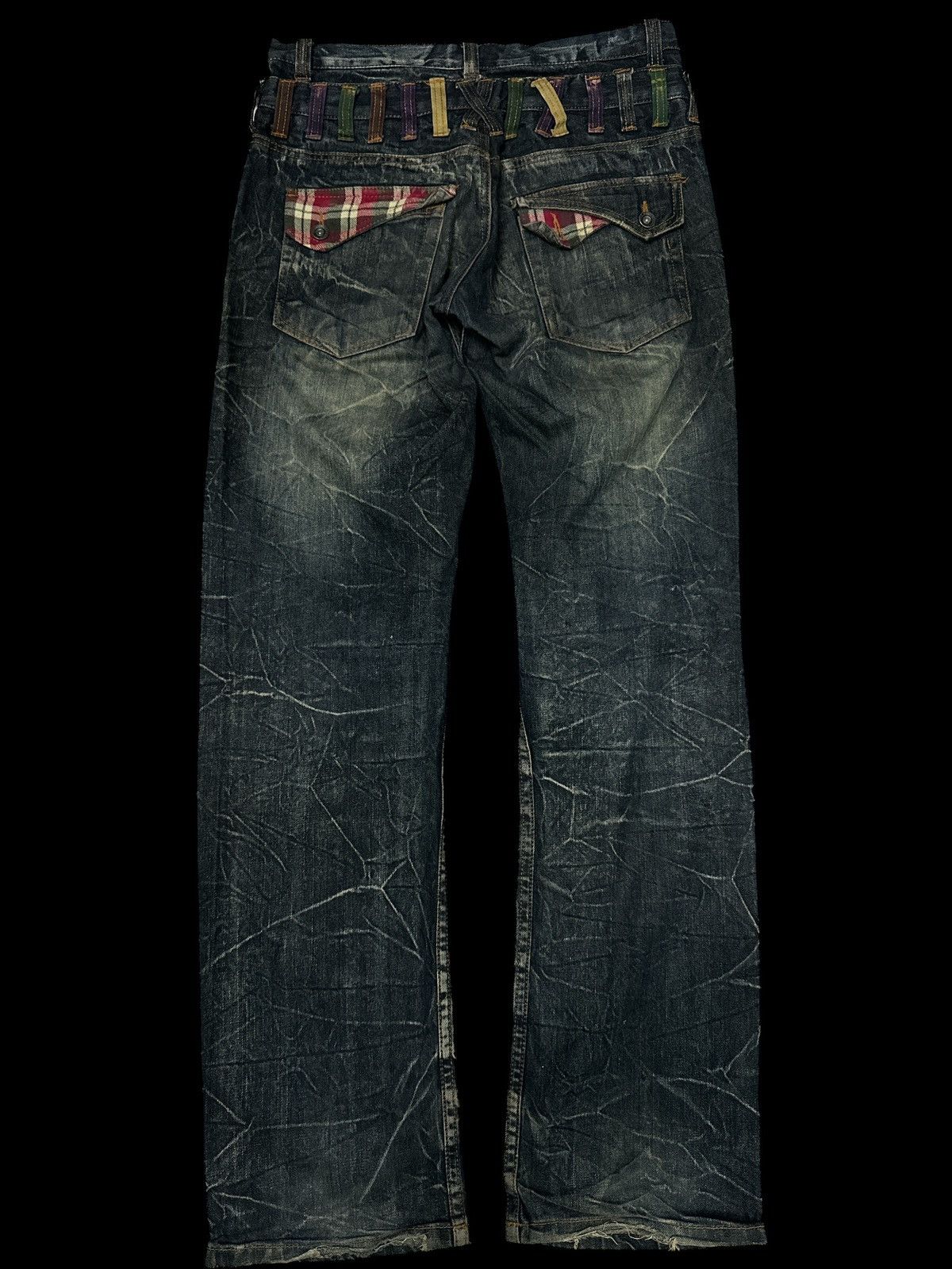 Japanese Brand Double Waist 💥 Nylaus Clothing Bootcut Blue Washed 🎌 Size US 34 / EU 50 - 2 Thumbnail