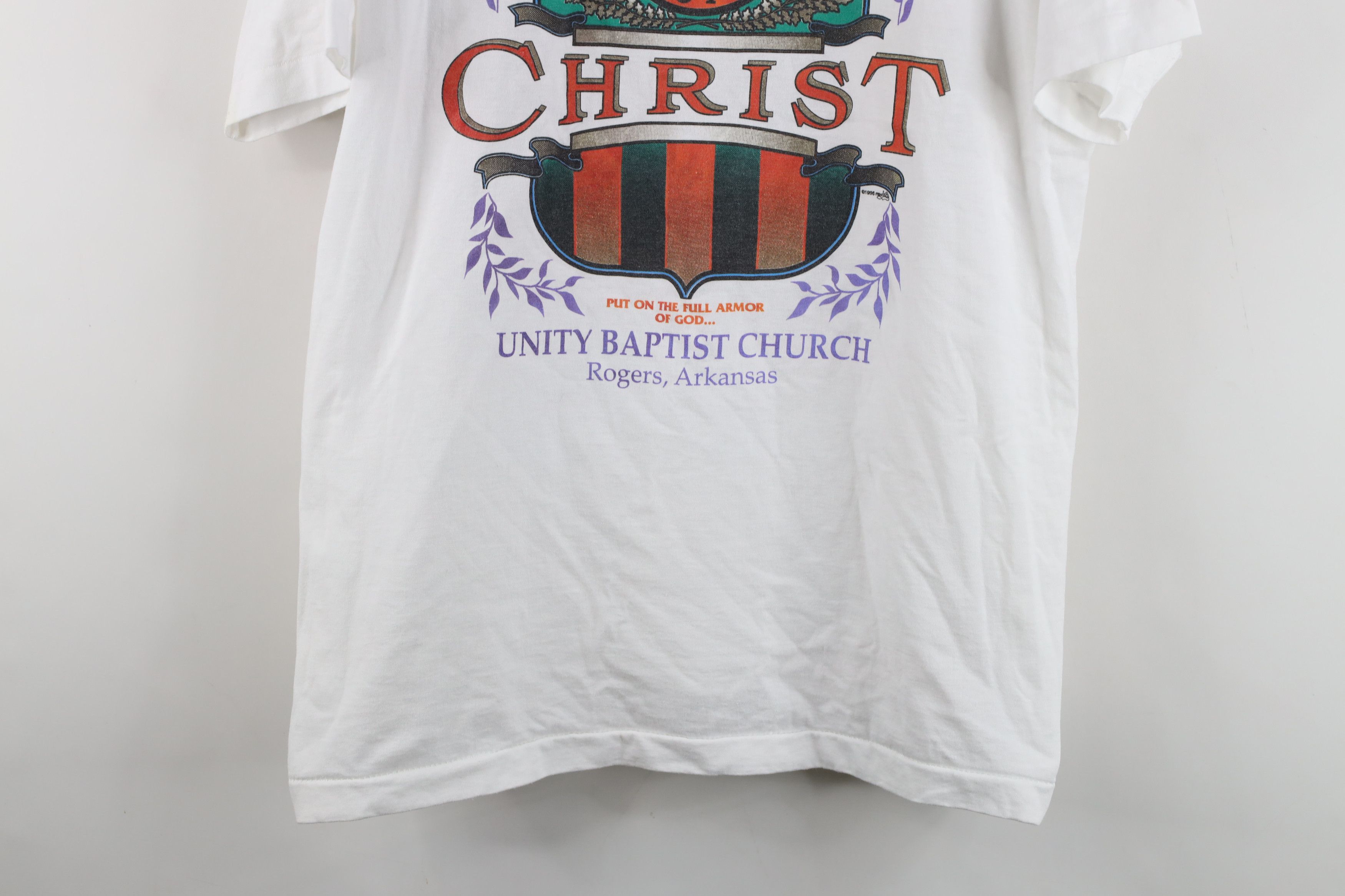 Vintage Vintage 90s Christianity of Christ God T-Shirt White USA Size US XL / EU 56 / 4 - 3 Thumbnail