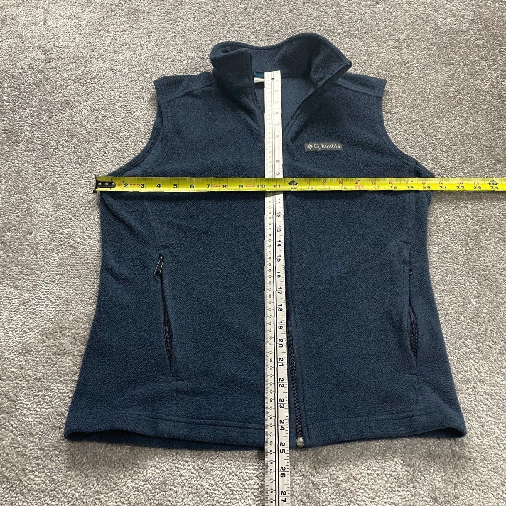 Vintage Columbia Vest Mens Small Navy Blue Fleece Steens Mountain 1535 Full Zip Pockets Size US S / EU 44-46 / 1 - 6 Thumbnail