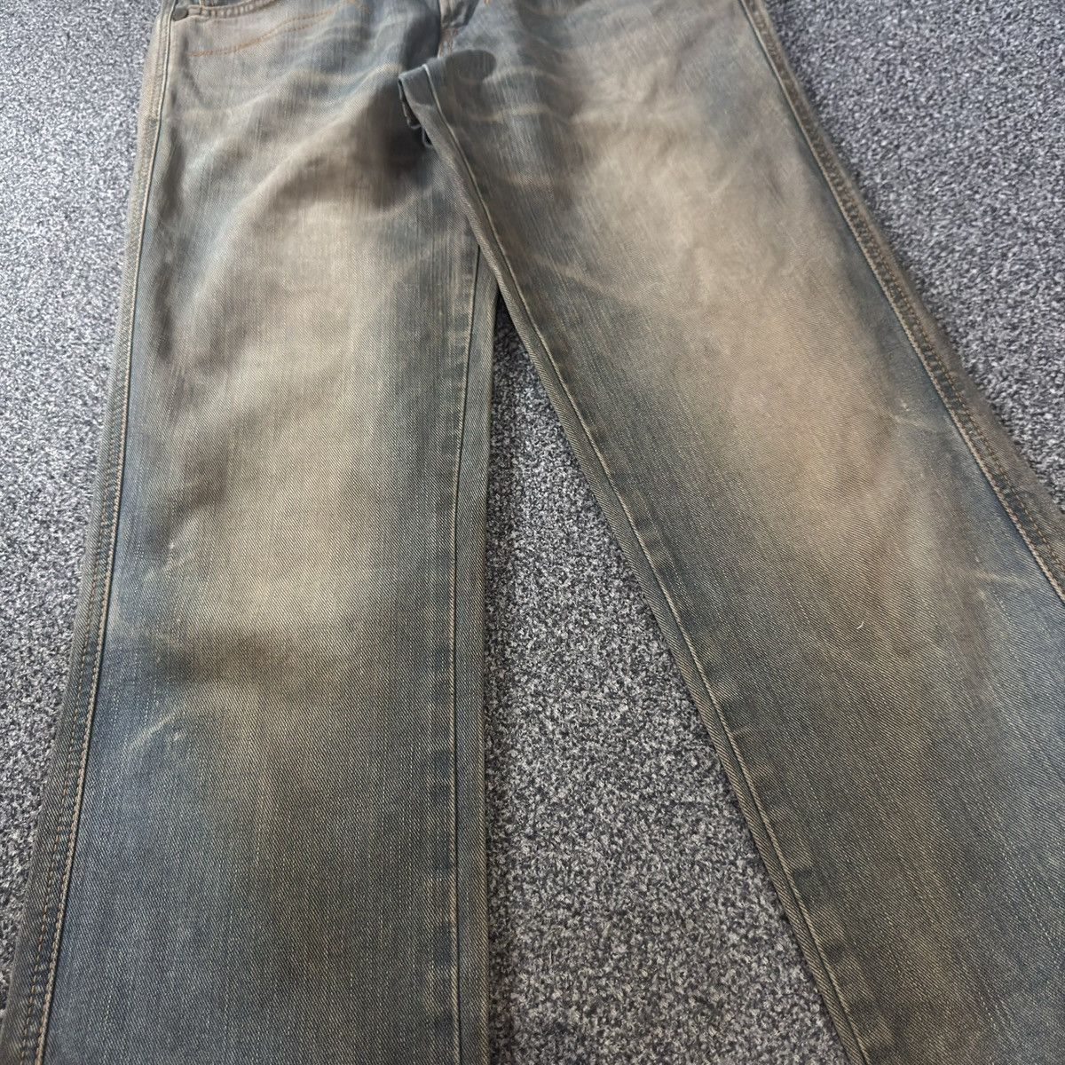 If Six Was Nine 🔥🇯🇵 Insane 🔥Vintage Flared Trashed Edwin Dirty Mud Wash Denim Size US 30 / EU 46 - 4 Thumbnail