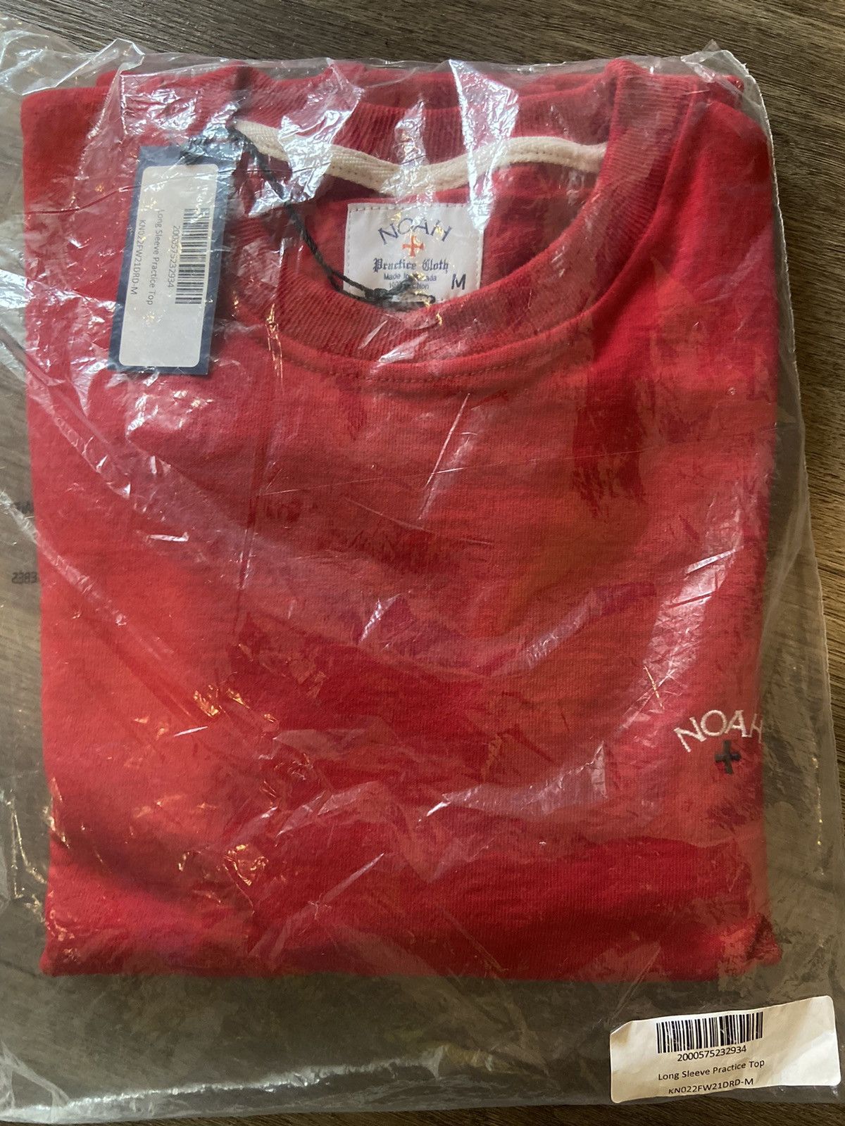 image of Noah Long Sleeve Practice Top in Red, Men's (Size Medium)
