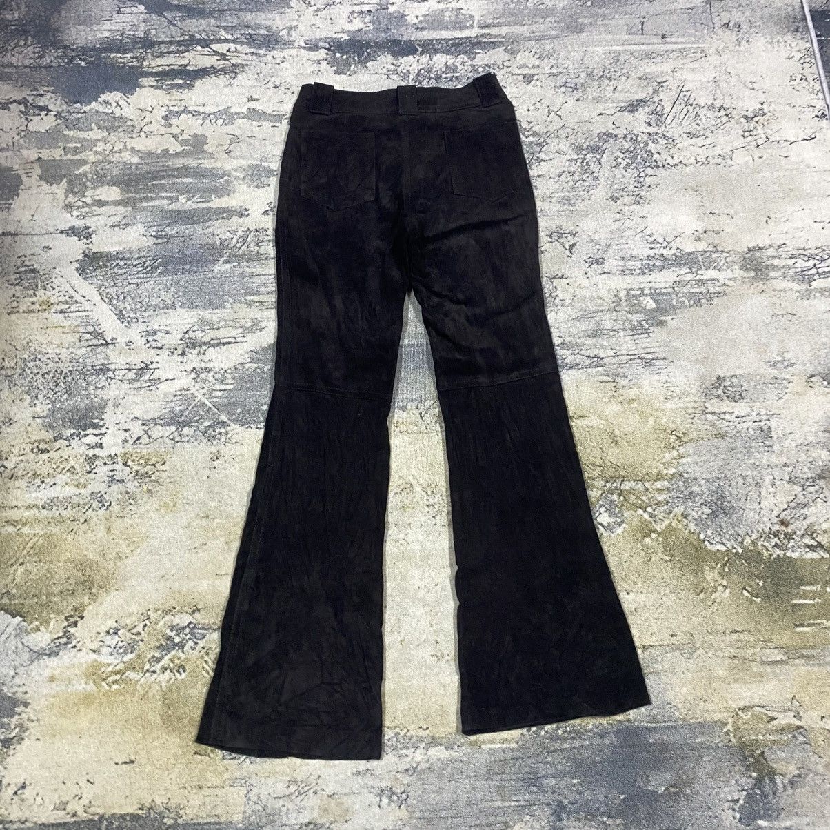 Designer × Genuine Leather × Japanese Brand Vtg Ra By Japan Designer Leather Bootcut Flare Pants Size US 27 - 5 Thumbnail