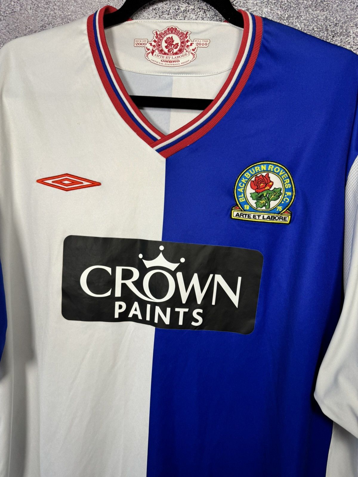 Umbro Vintage Blackburn Rovers 2009/10 Umbro Soccer Jersey Size US XXL / EU 58 / 5 - 10 Thumbnail