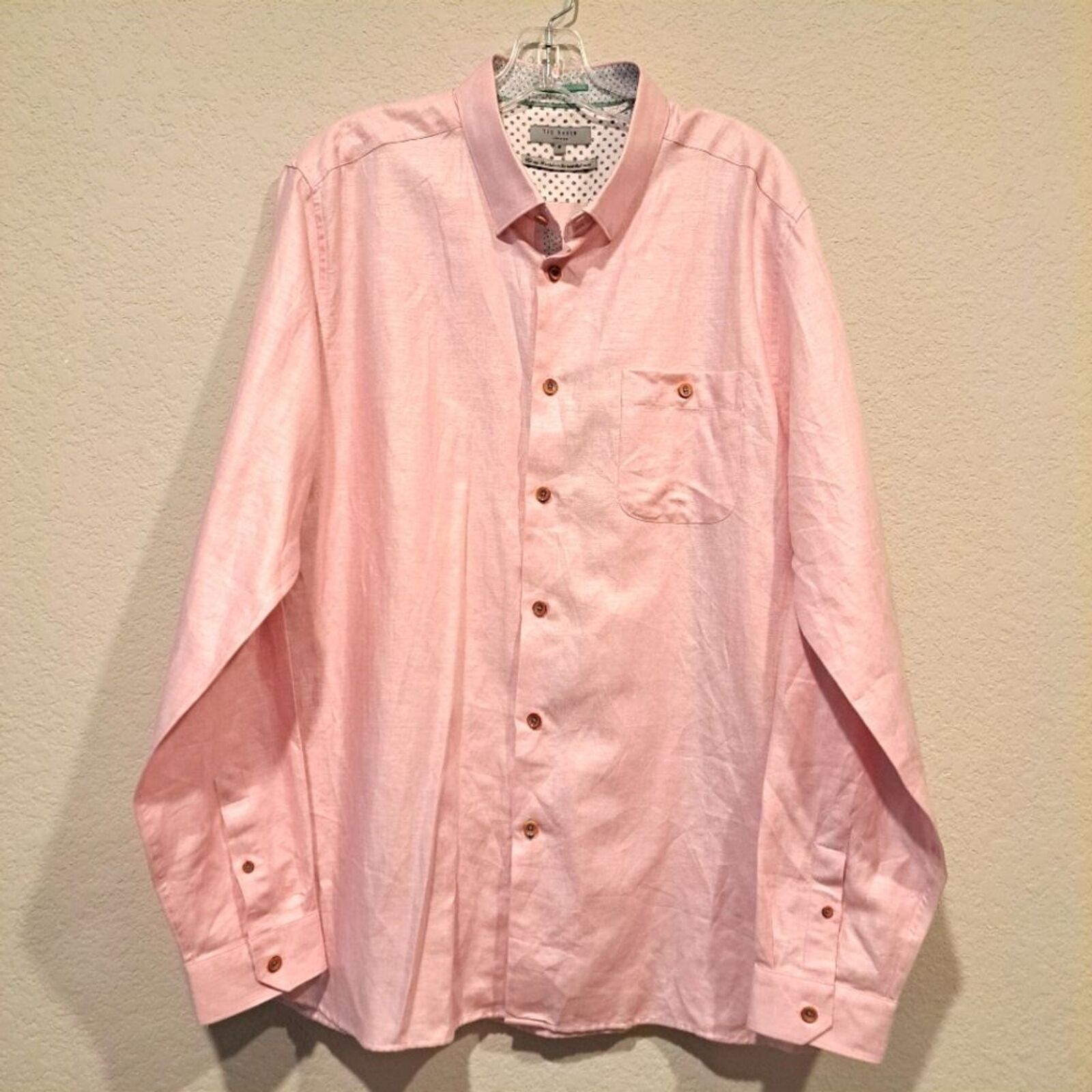 Ted Baker Ted Baker London linen cotton blend pale pink shirt size 6 Size M / US 6-8 / IT 42-44 - 1 Thumbnail