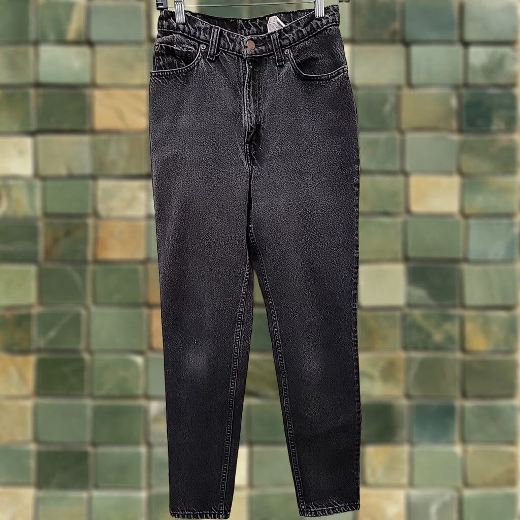 Levi's VINTAGE Levi Strauss Levi's 512 Jeans Mens Slim Tapered Black Denim 30 Inseam 31 Size US 30 / EU 46 - 1 Thumbnail