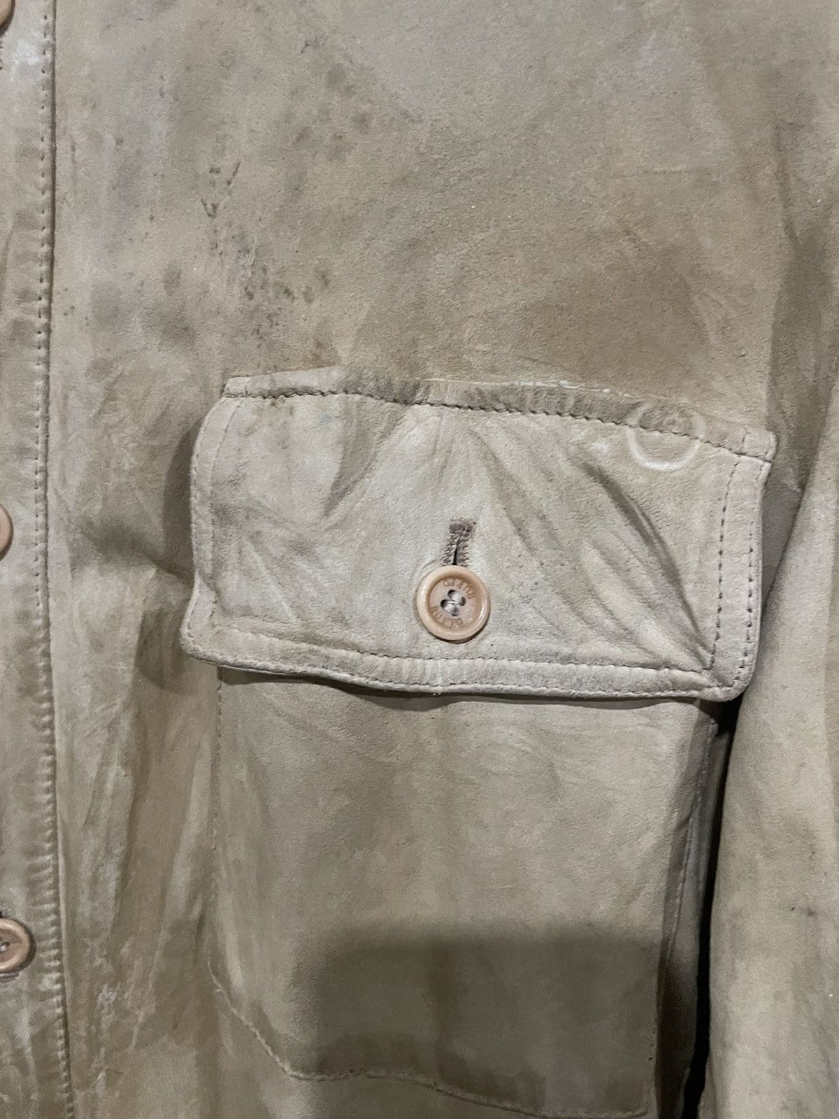 Ruffo Leather Distressed Vintage Style Destroyed Jacket